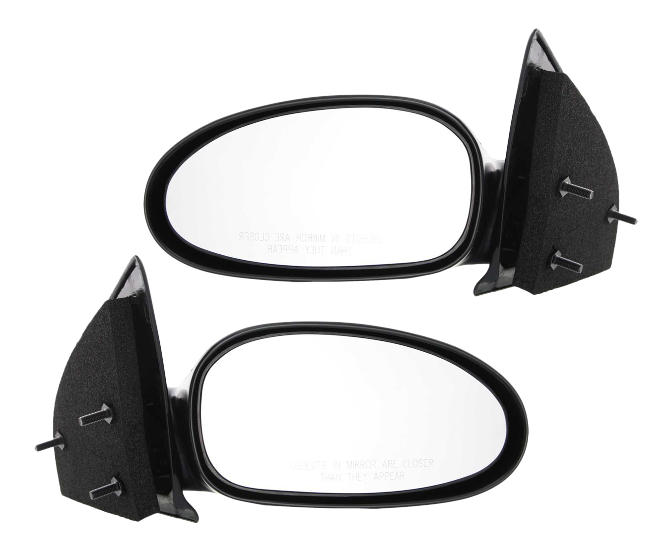 AM SATURN S SERIES 97-02 MIRROR RH AND LH Manual Adjust Non Heated Non Folding Paintable Coupe SKU SET ST14R Partslink GM1320186 GM1321186 OEM 21097596-21112674
