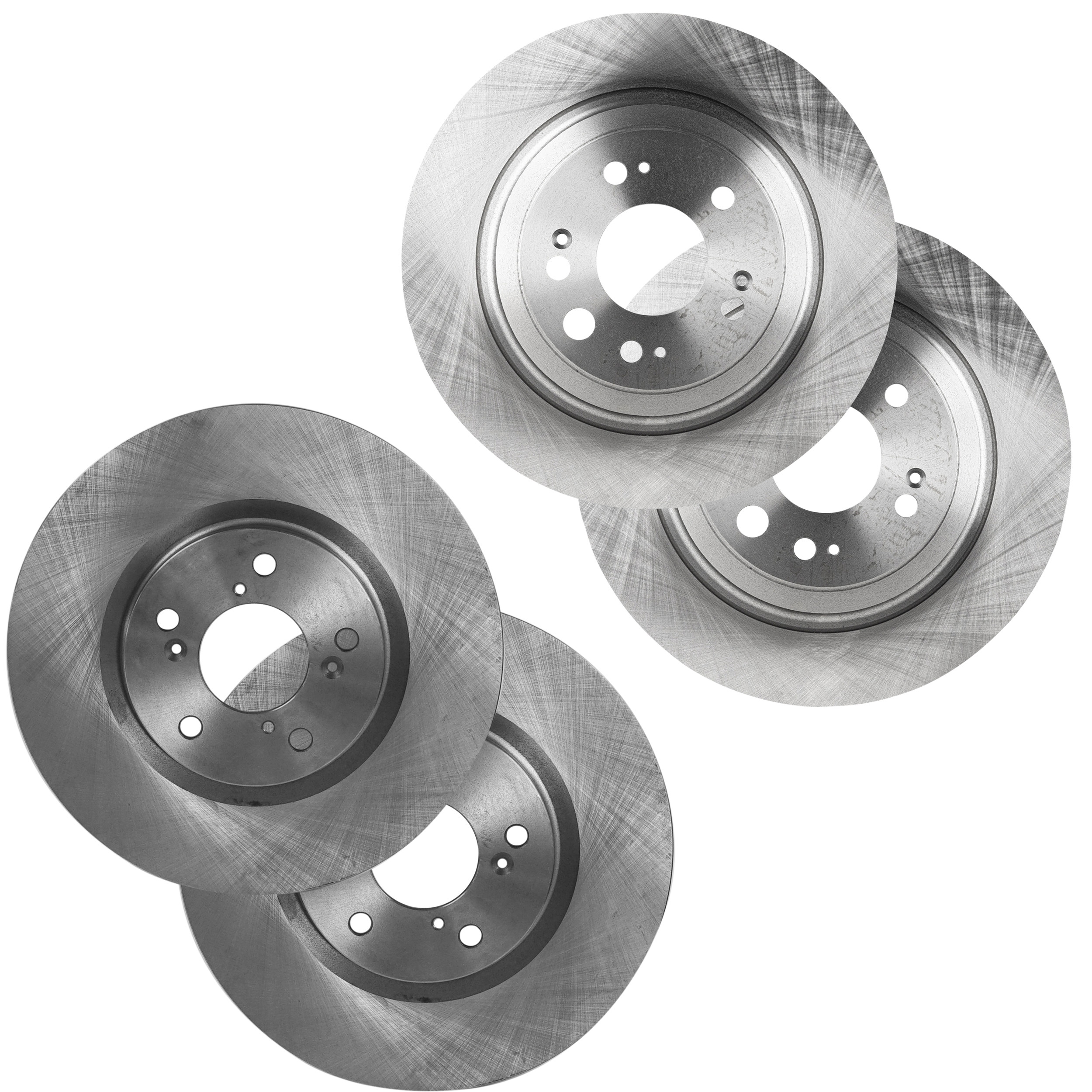 AM TL 09-14 FRONT AND REAR BRAKE DISC 4 Wheel Set SKU SET STPA27110001-4 A OEM 42510TK4A00-42510TK4A01-44697