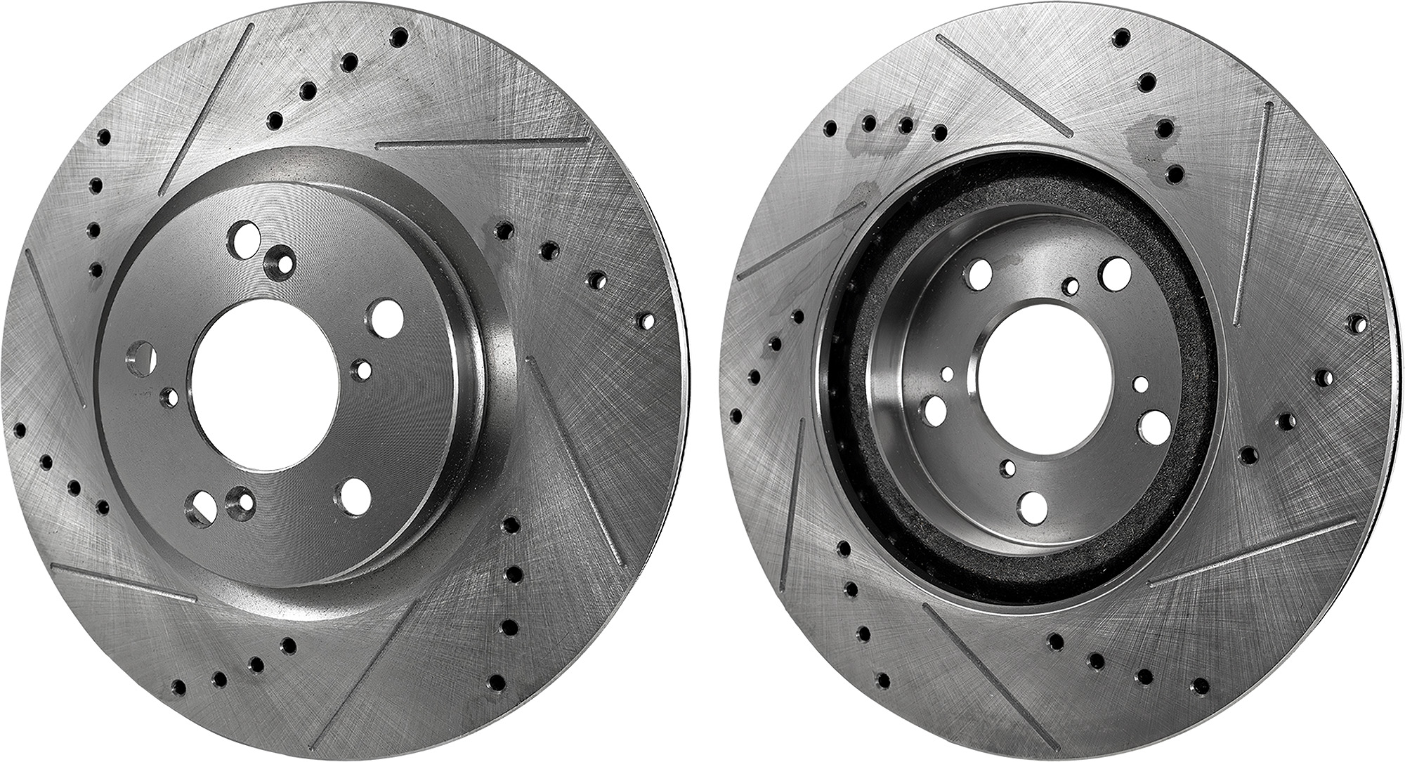 AM TL 09-14 ODYSSEY 11-14 FRONT BRAKE DISC RH AND LH Drilled and Slotted SKU SET STPA27110001DRS2 OEM 31538-44697-0833635-900832-600