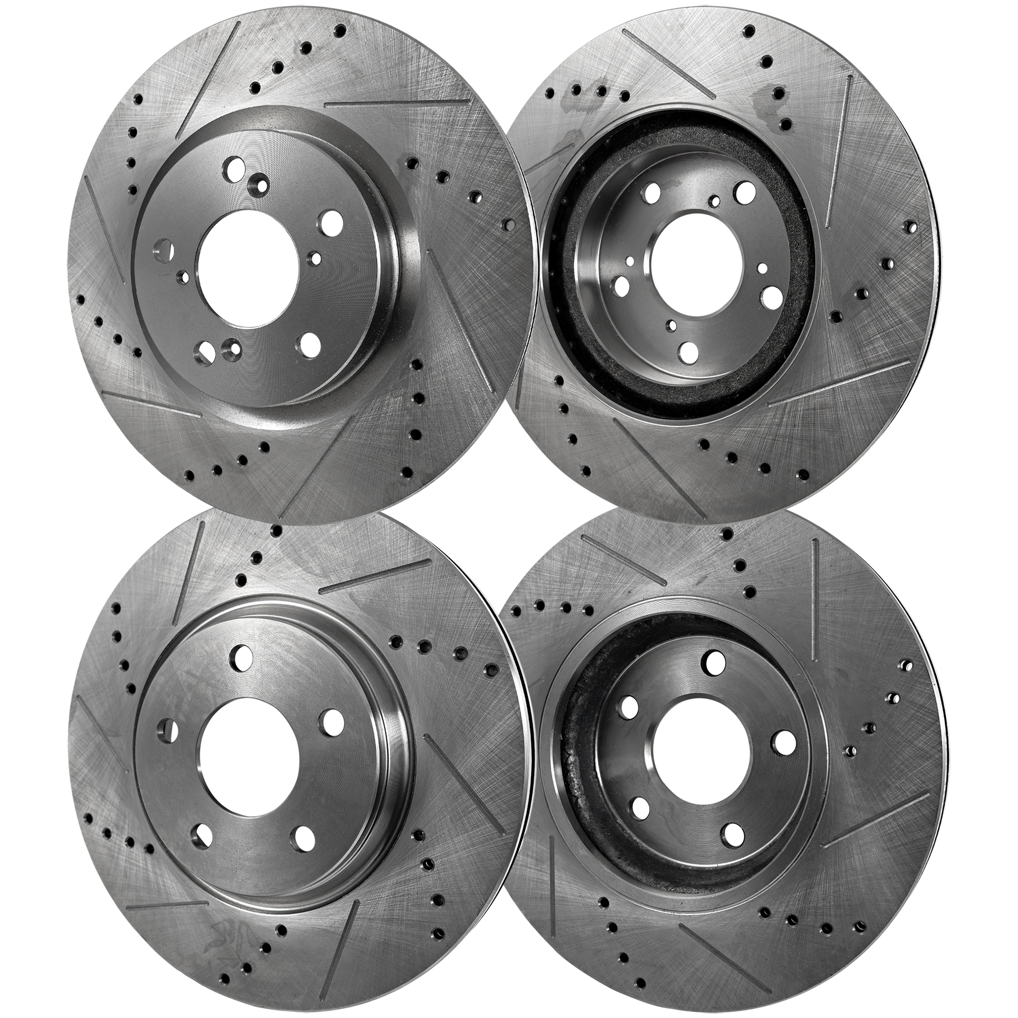 AM ODYSSEY 11-14 FRONT AND REAR BRAKE DISC 4 Wheel Set Cross drilled and Slotted SKU SET STPA27110001DRS4 OEM 31469-44606-0833323-900532-600