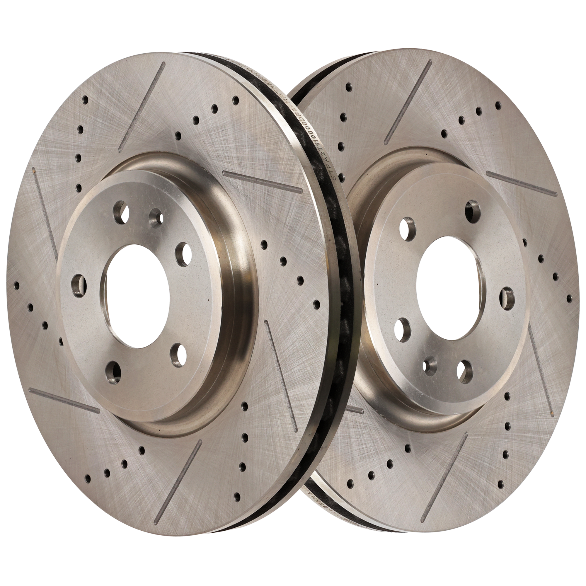 AM A5 QUATTRO 08-11 Q5-09-12 FRONT BRAKE DISC RH AND LH Drilled and Slotted SKU SET STPA27110008DRS2 OEM 34406-45459-850174-900806-6007