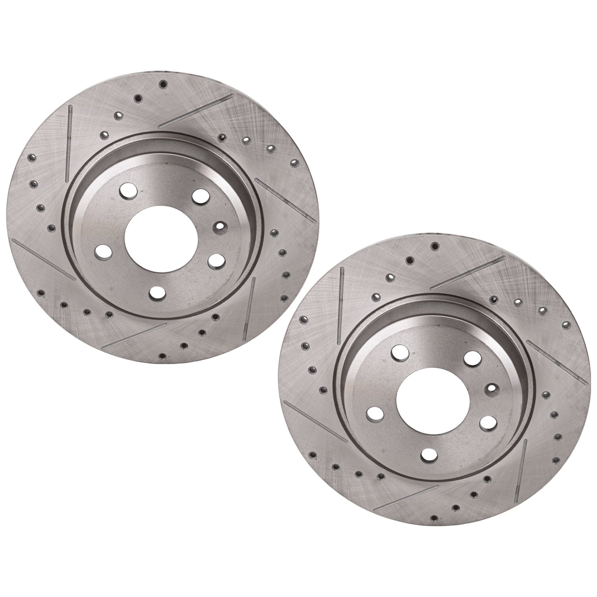 AM A5 QUATTRO 08-19 A5 SPORTBACK 18-20 REAR BRAKE DISC RH AND LH Drilled and Slotted SKU SET STPA27110009DRS2 OEM 34403-45454-850161-900808-1213