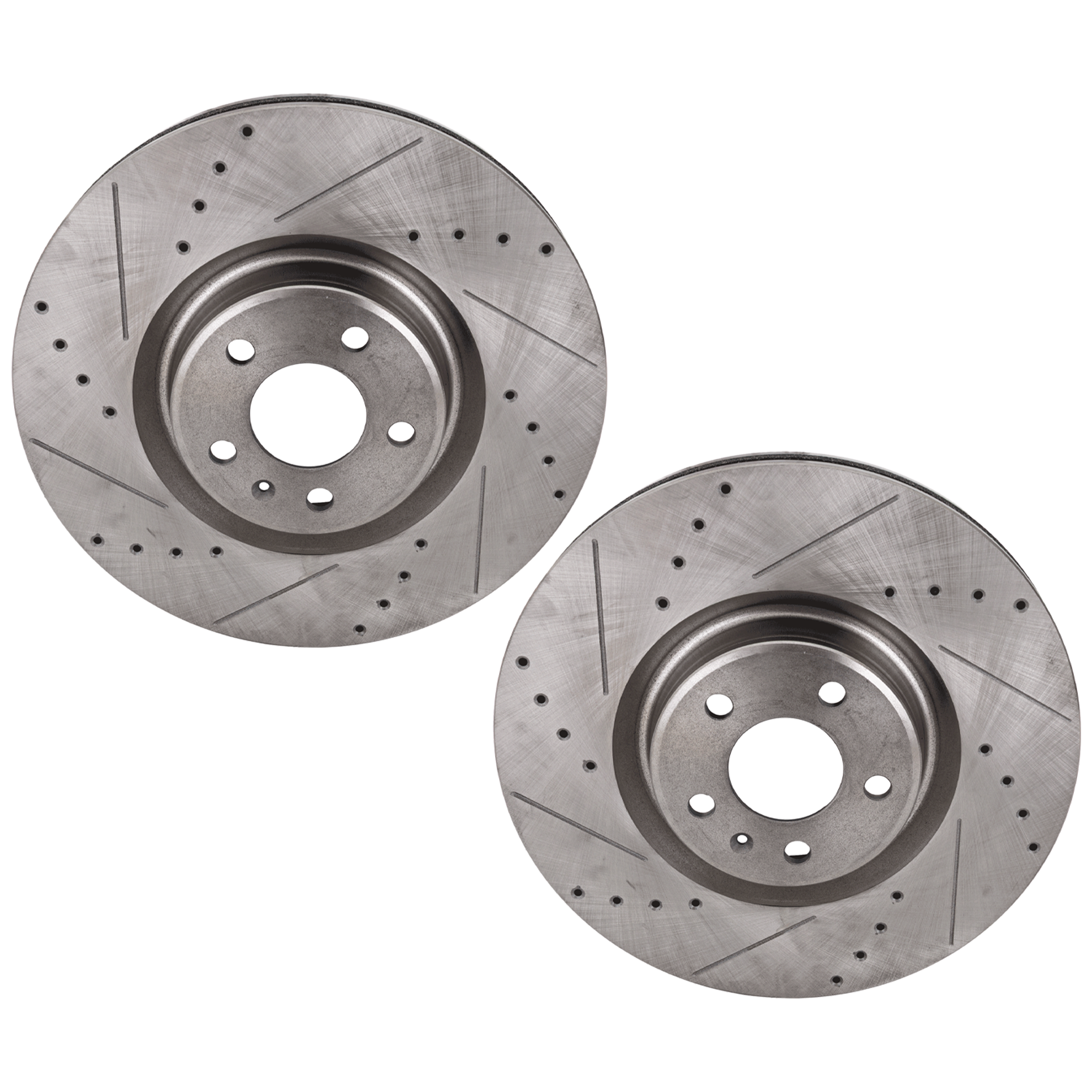 AM A6 QUATTRO 12-19 FRONT BRAKE DISC RH AND LH Drilled and Slotted SKU SET STPA27110011DRS2 OEM 12133134-45586-850443-60073064