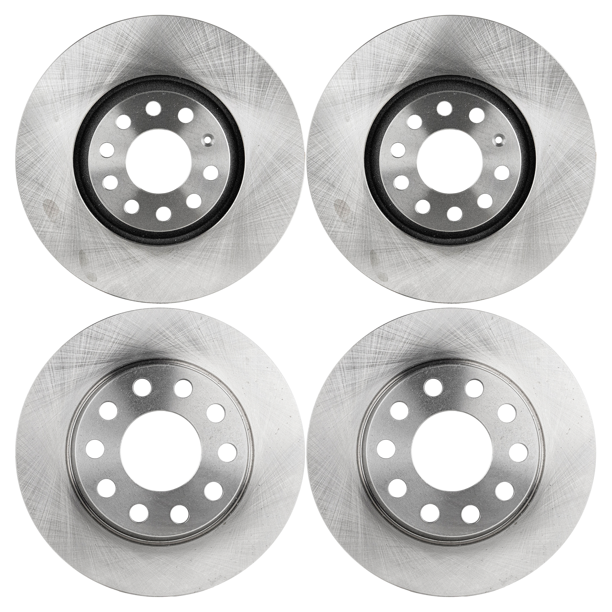 AM A4-02-05 A4 QUATTRO 02-06 FRONT AND REAR BRAKE DISC Plain Surface Vented Front Solid Rear 5 Lugs 4 Wheel Set SKU SET STPA27110016-4 C OEM 34217-34301-45429-850051-88043