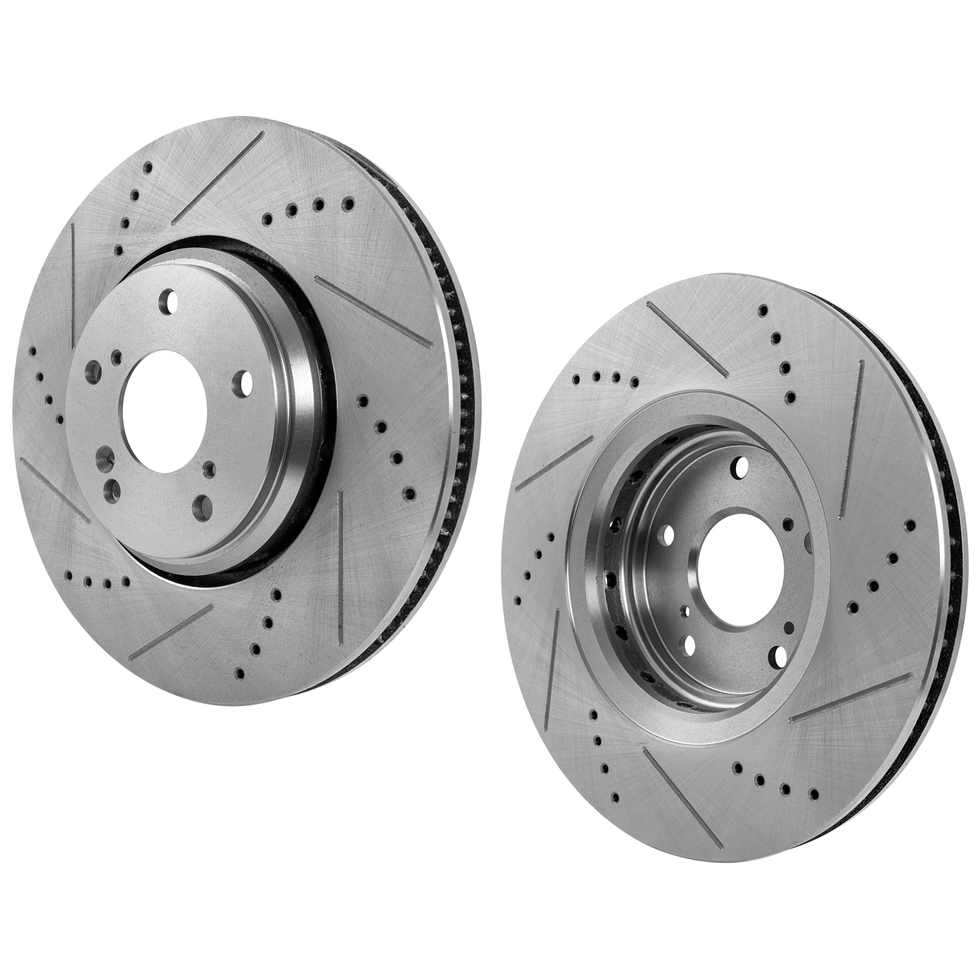 AM ILX 17-22 CIVIC 17-20 FRONT BRAKE DISC RH AND LH Drilled and Slotted SKU SET STPA27110022DRS2 OEM 45491-850508-982055-12140094-6