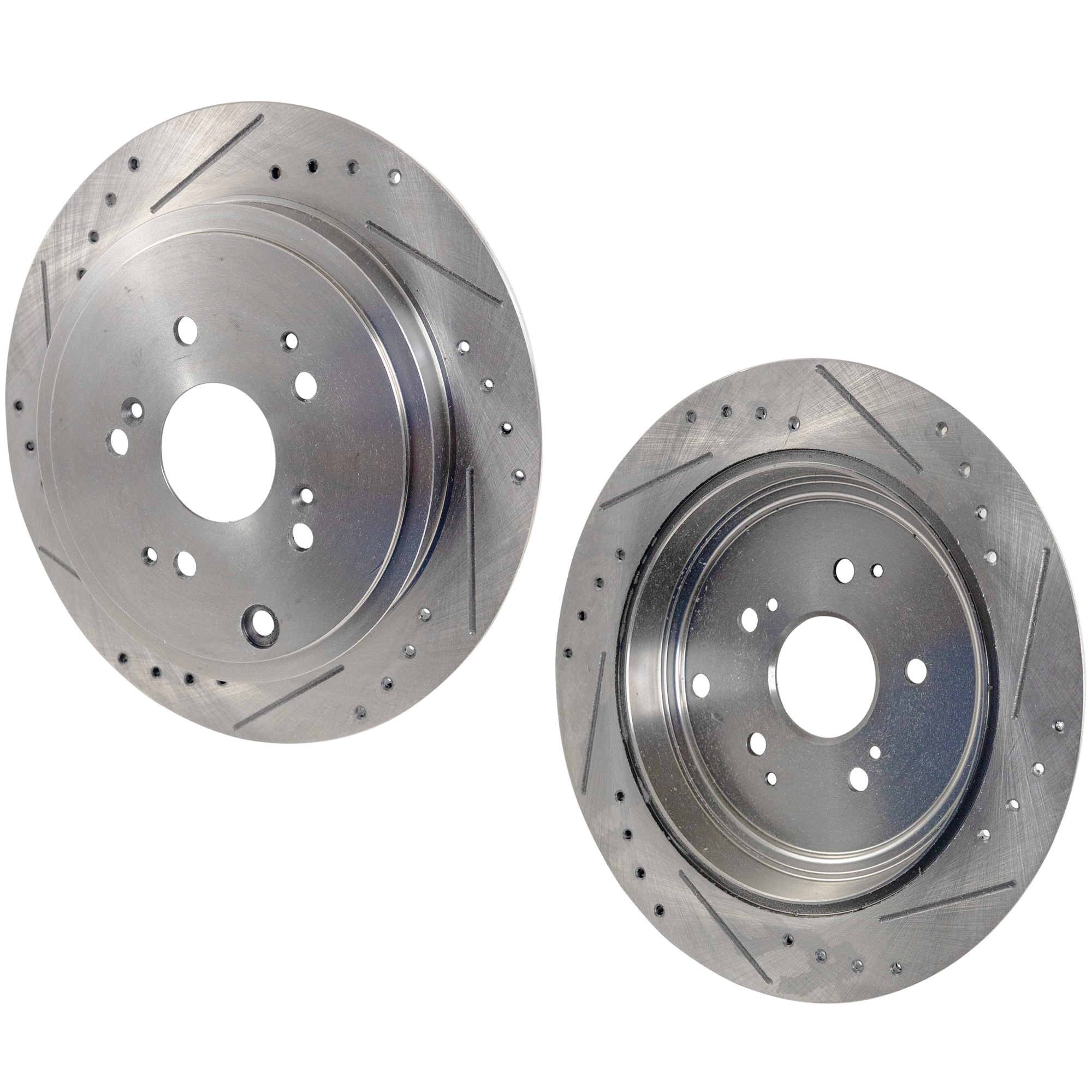 AM MDX 01-06 PILOT 03-08 REAR BRAKE DISC RH AND LH Drilled and Slotted SKU SET STPA27110026DRS2 OEM 31318-145393-0832926-48880032