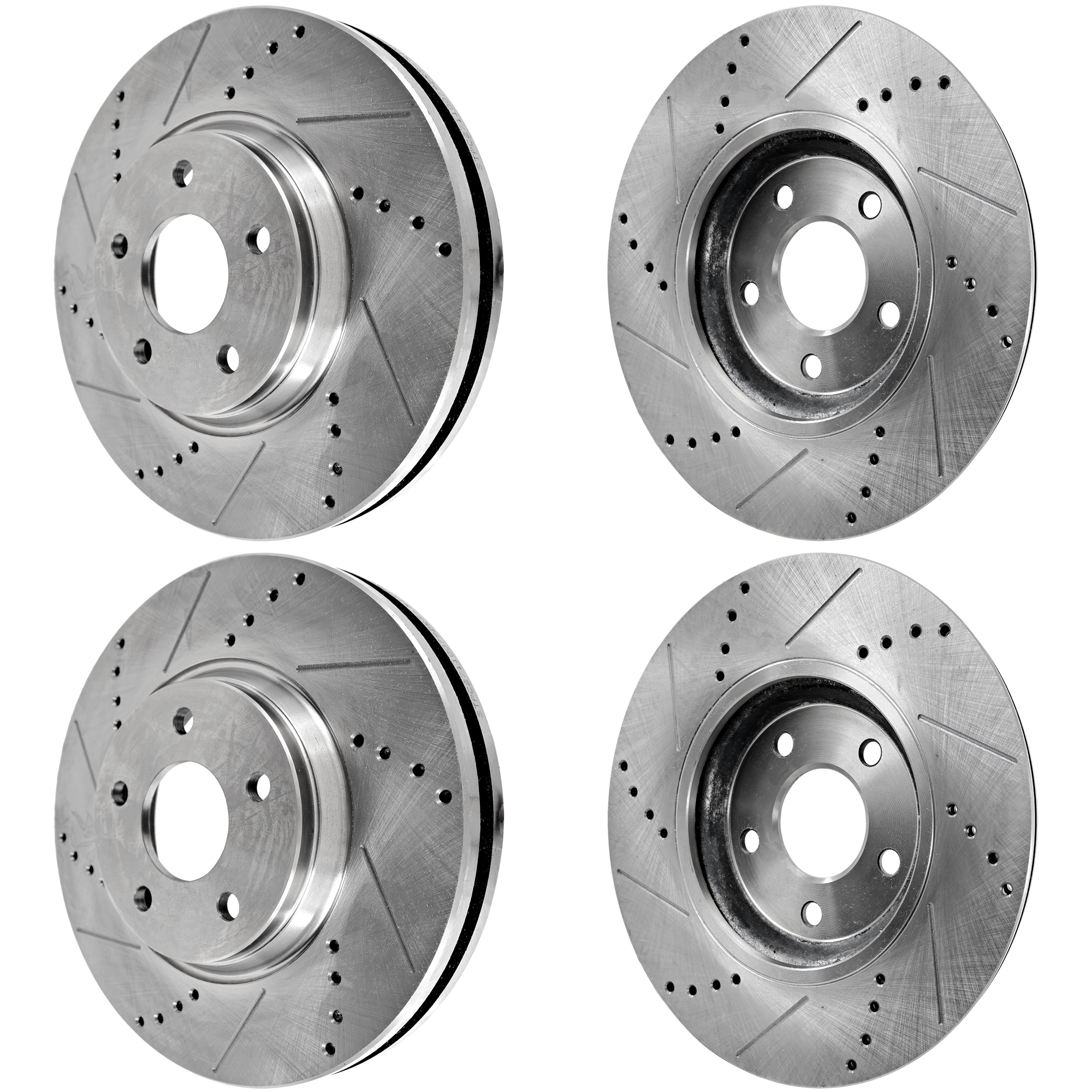 AM MDX 07-13 PILOT 09-15 FRONT AND REAR BRAKE DISC 4 Wheel Set Cross drilled and Slotted SKU SET STPA27110028DRS4 OEM 31468-44605-0833322-900530-600