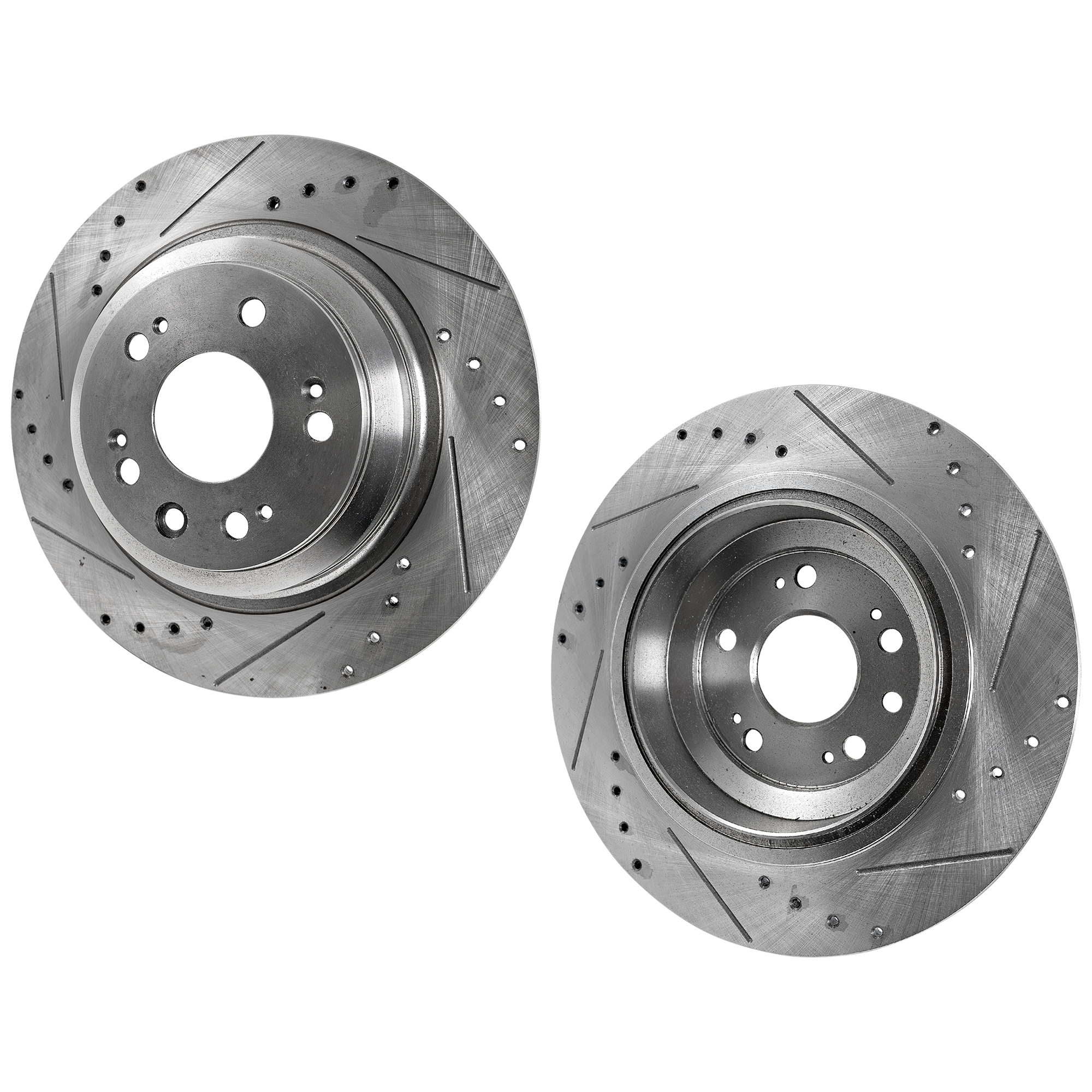 AM TL 09-14 REAR BRAKE DISC RH AND LH Drilled and Slotted SKU SET STPA27110040DRS2 OEM 31539-44701-0833438-850204-900