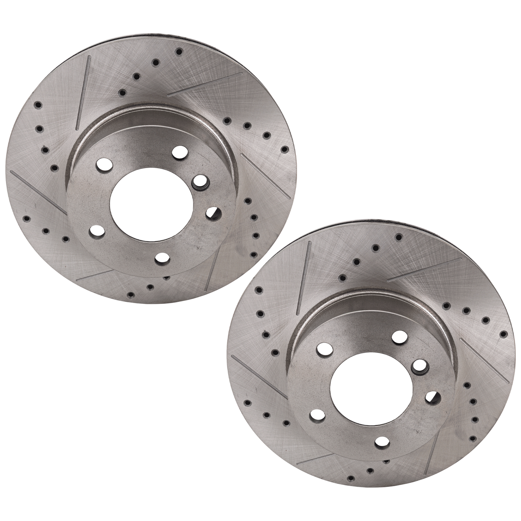 AM BMW 325I 06-06-328I 07-07-128I 08-13-320I 13-15 FRONT BRAKE DISC RH AND LH Drilled and Slotted SKU SET STPB27110006DRS2 OEM 34312-45411-900602-60031067-45