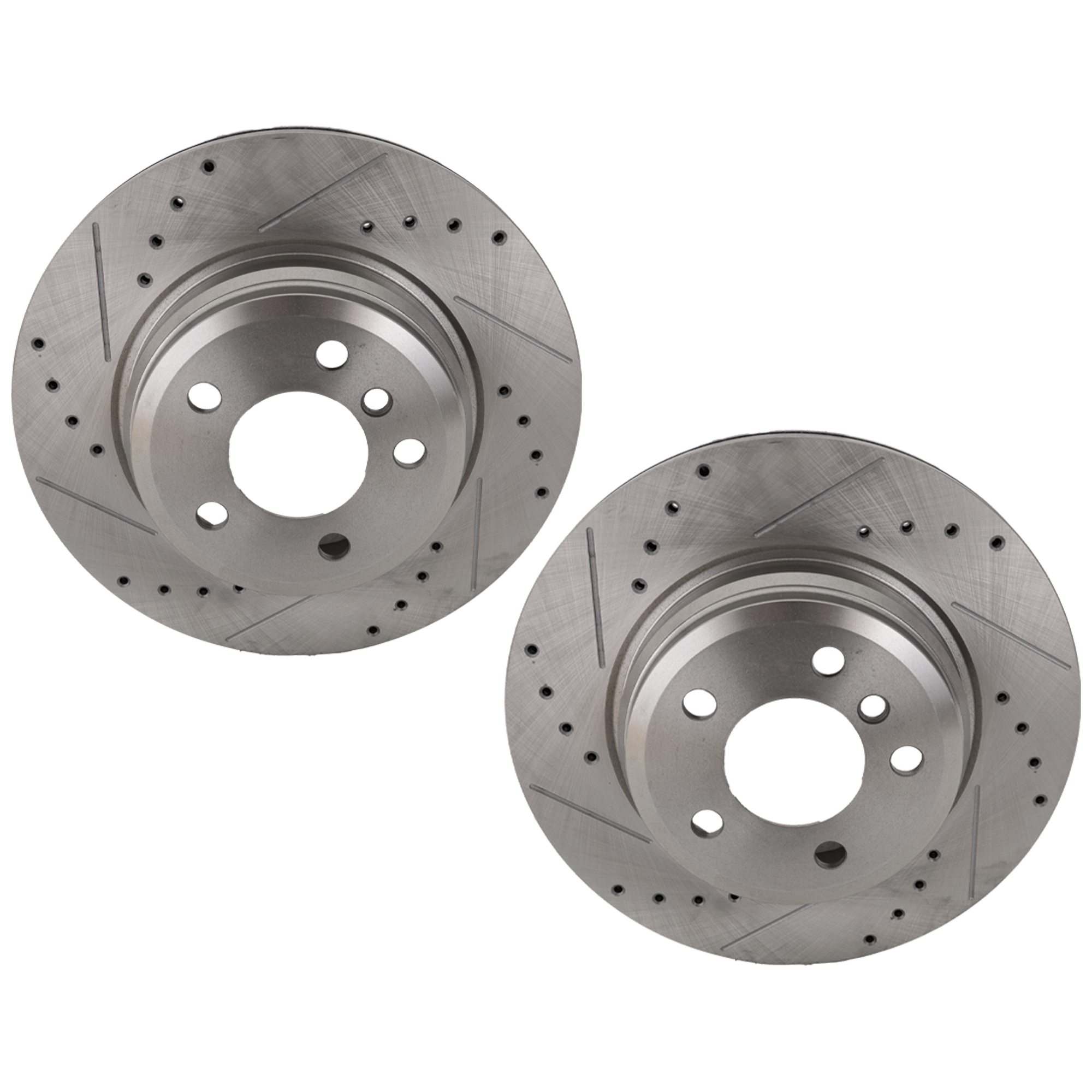 AM 3 SERIES 12-19-4 SERIES 14-20 REAR BRAKE DISC RH AND LH Drilled and Slotted SKU SET STPB27110011DRS2 OEM 45618-850448-12134141-60031109