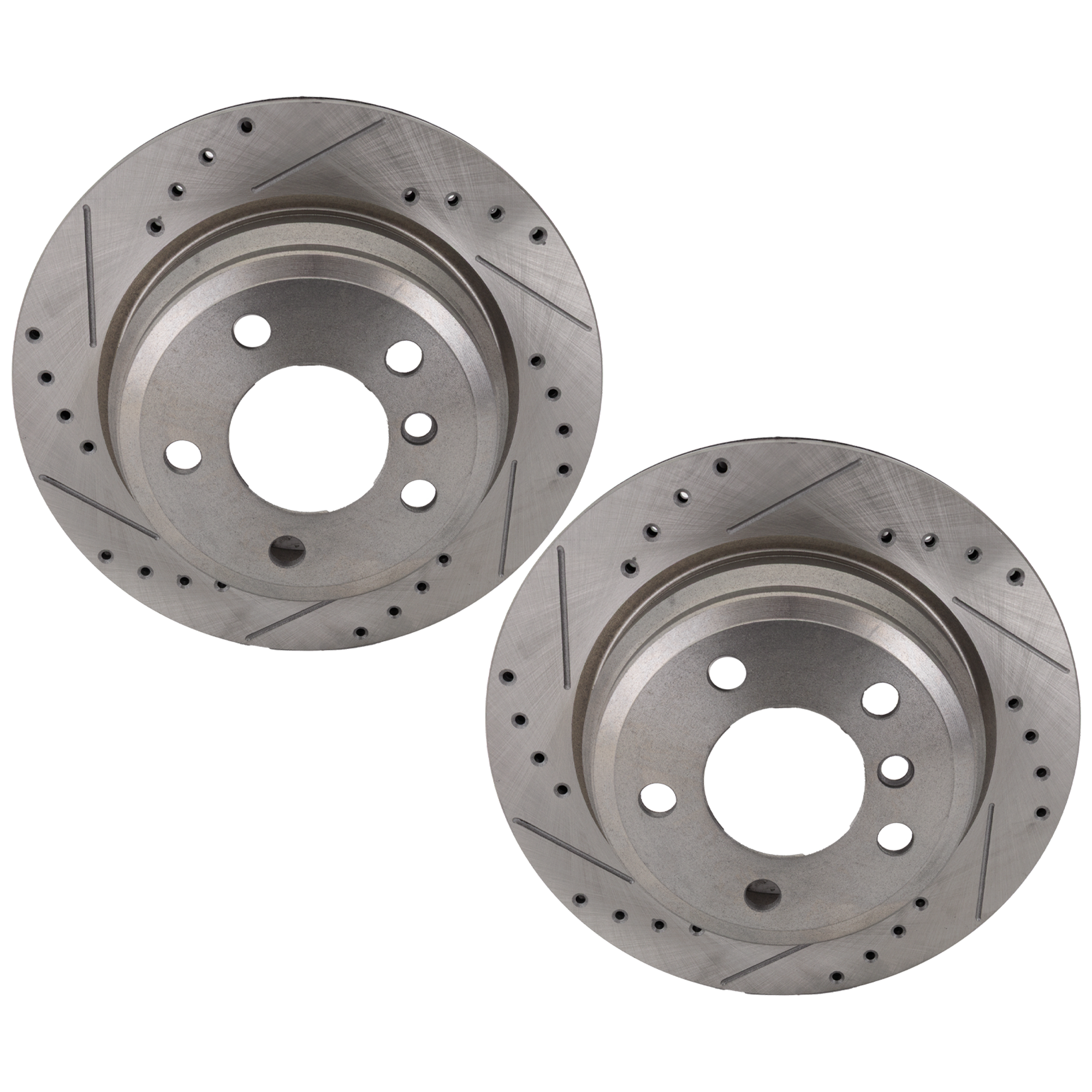 AM 3 SERIES 13-19-4 SERIES 14-20 REAR BRAKE DISC RH AND LH Drilled and Slotted SKU SET STPB27110013DRS2 OEM 12134150-45889-60031117-981214