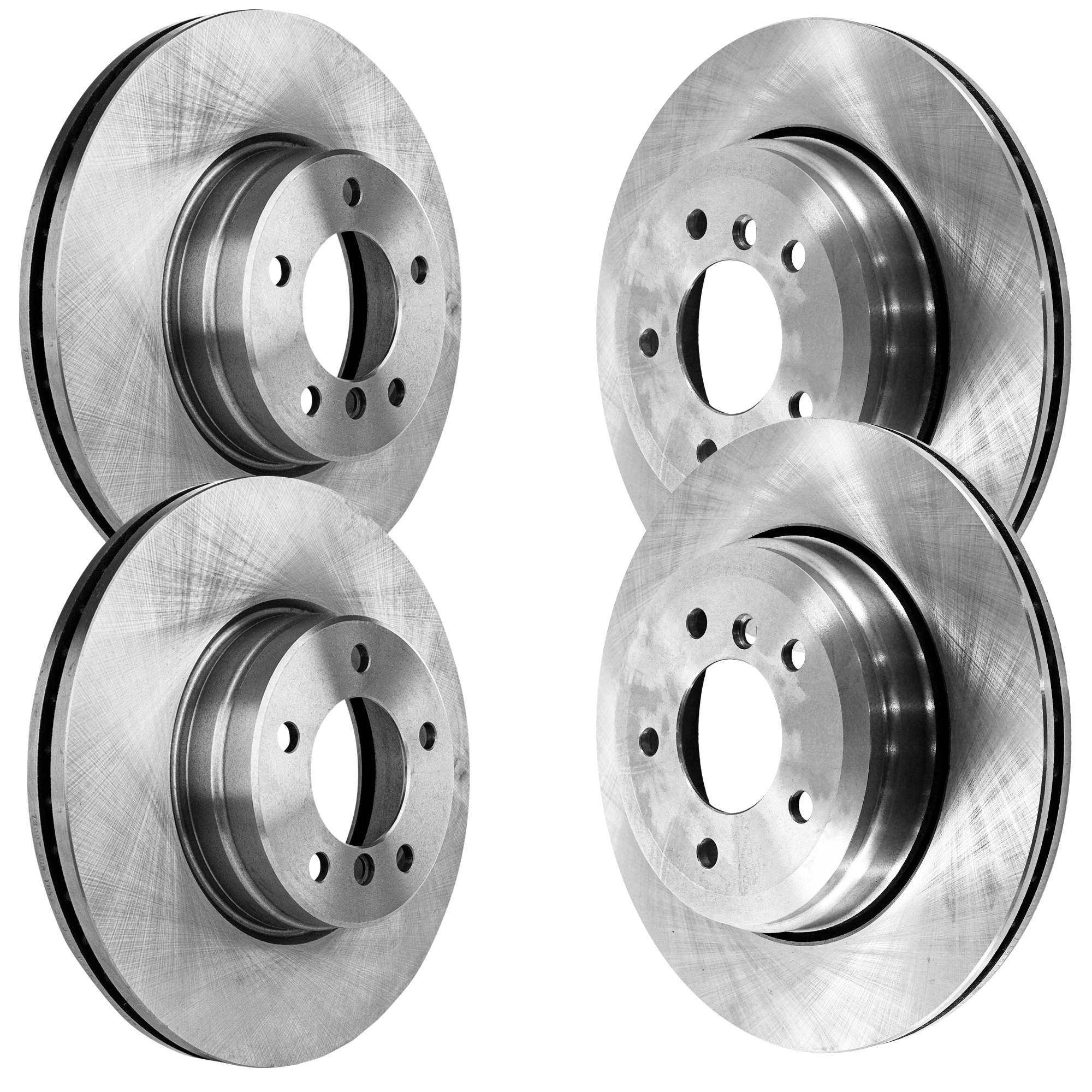 AM 525I 04-07-528I 08-10 FRONT AND REAR BRAKE DISC 4 Wheel Set SKU SET STPB27110040-4 A OEM 34216753215-34116753221-341168
