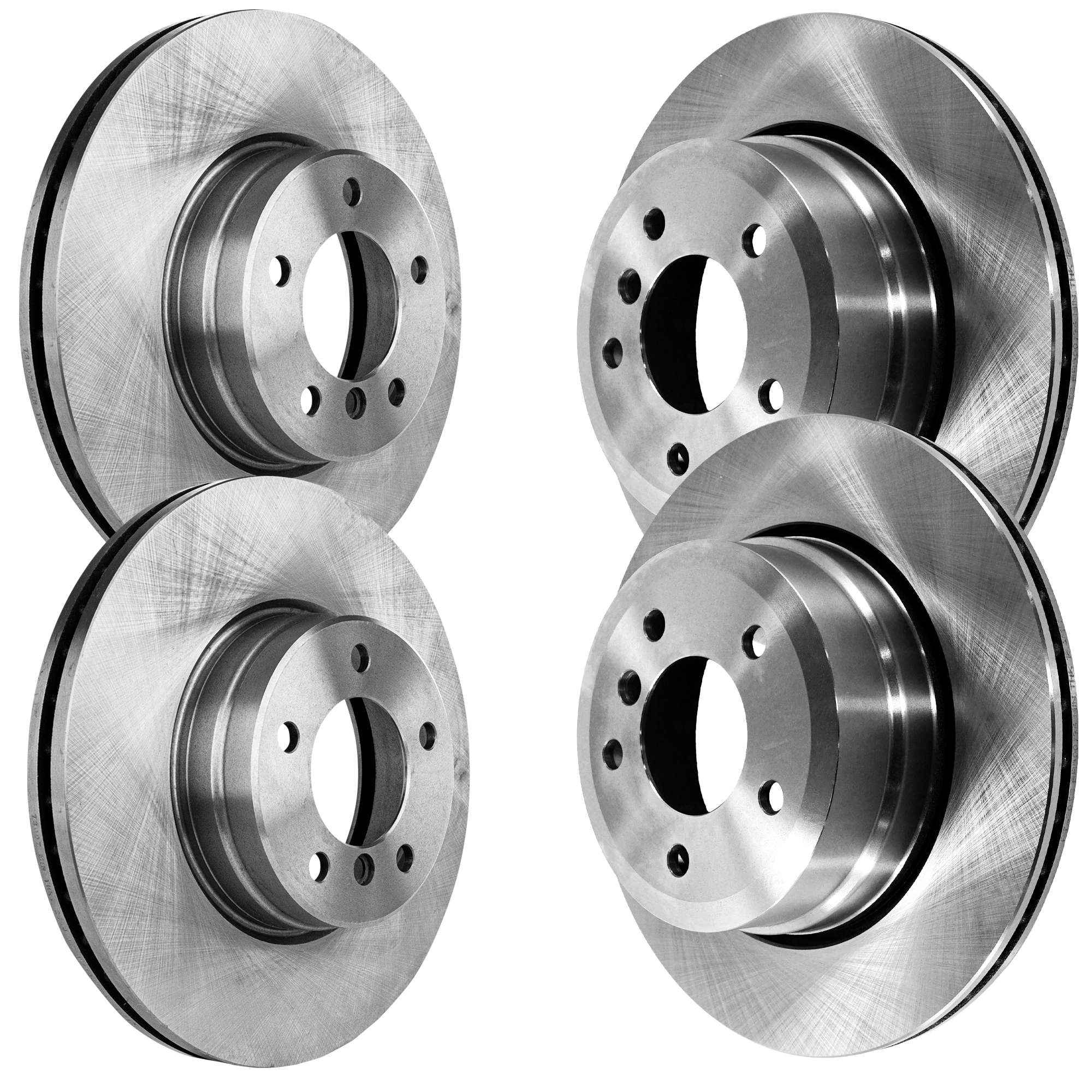 AM 5 SERIES 06-10 FRONT AND REAR BRAKE DISC 4 Wheel Set SKU SET STPB27110040-4 B OEM 34216763345-34116753221-341168