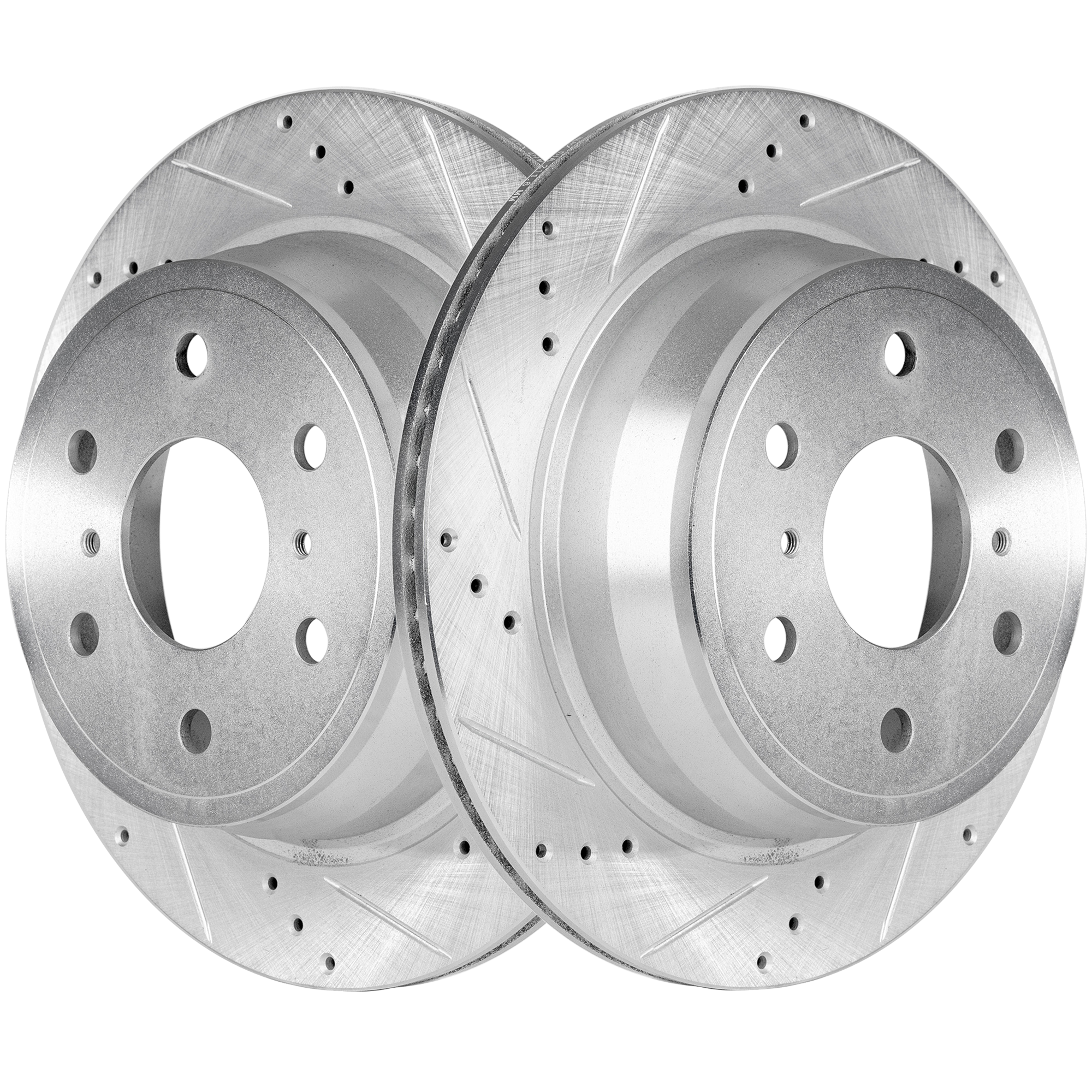 AM SILVERADO 1500-07-19 ESCALADE TAHOE YUKON 07-20 REAR BRAKE DISC RH AND LH Performance Rotor Drilled and Slotted SKU SET STPC27110006DRS2 OEM 90048053-580422FZN 581032FZN