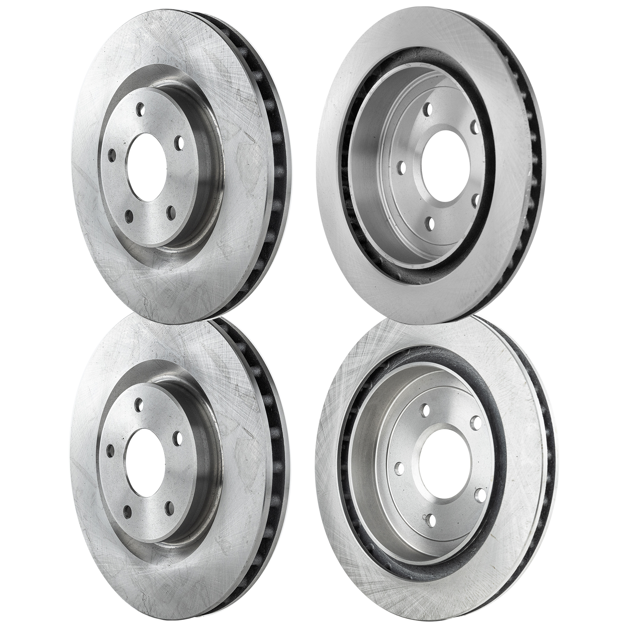 AM CORVETTE 05-13 XLR 05-07 FRONT AND REAR BRAKE DISC RH AND LH 4 Wheel Set Plain Surface SKU SET STPC27110011-4 OEM 10262997-10262998-10445858-889