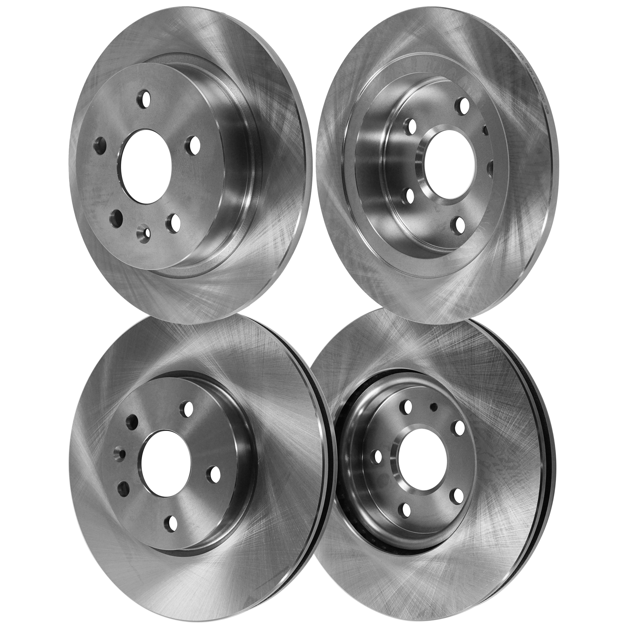 AM SAAB 9-5-11-11 REGAL 12-17 FRONT AND REAR BRAKE DISC RH AND LH Plain Surface 5 Lugs SKU SET STPC27110027-4 D OEM 13501302-13501313-13501289-135