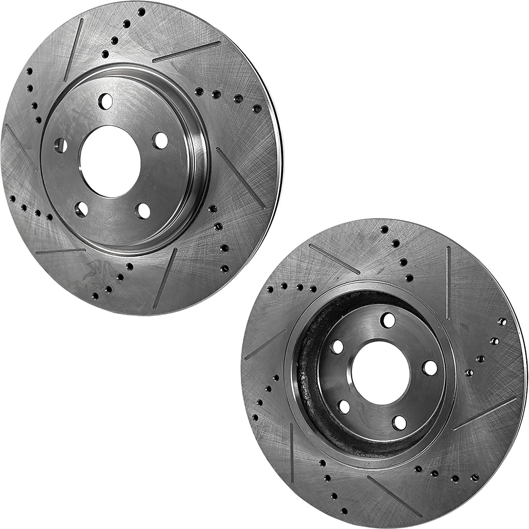 AM EQUINOX 10-17 IMPALA 14-20 FRONT BRAKE DISC RH AND LH Cross drilled and Slotted Vented 5 Lugs SKU SET STPC27110027DRS2 OEM 41260-55174-493112-850160-8862
