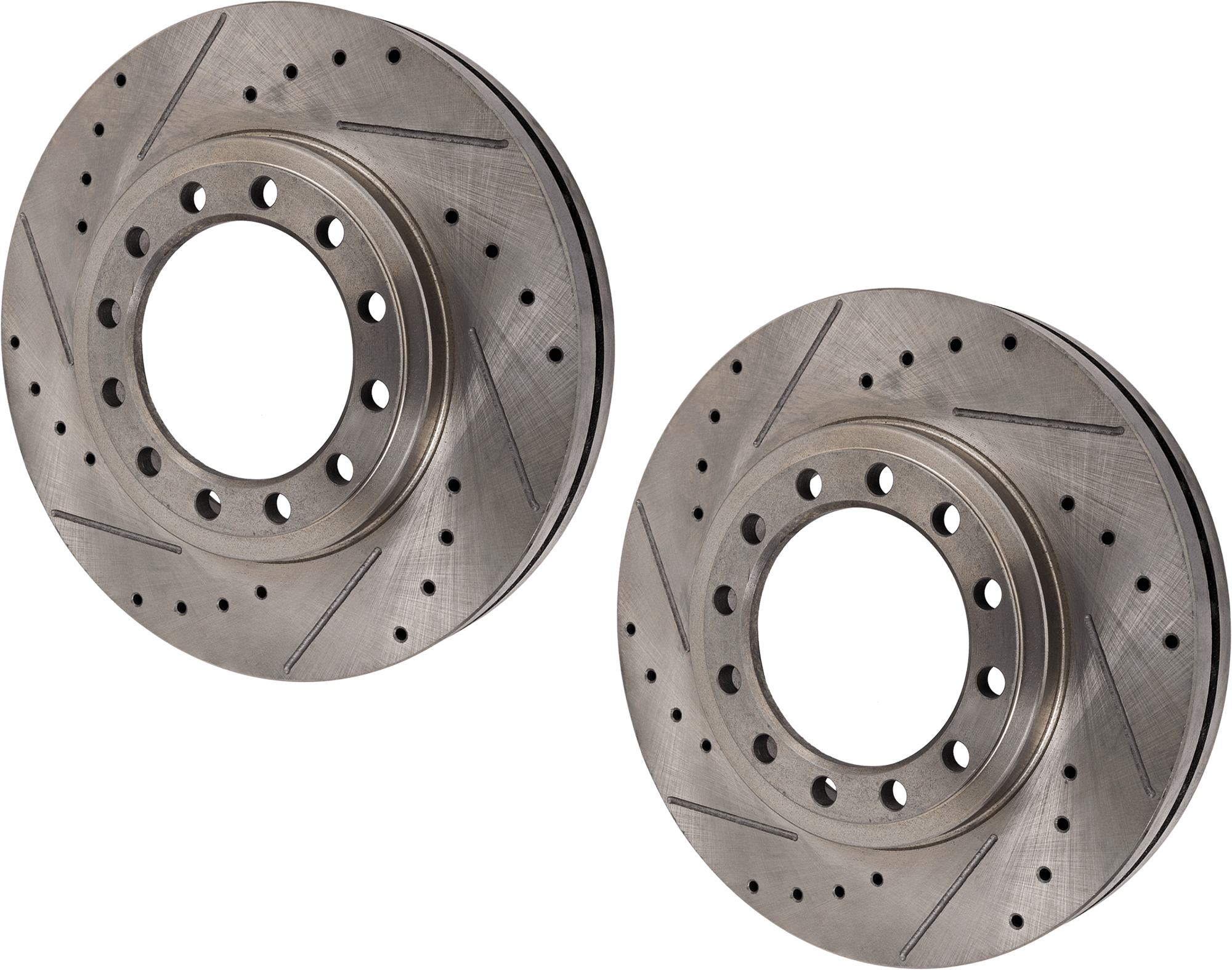 AM CHEVROLET GMC HD TRUCKS 97-19 FRONT BRAKE DISC RH AND LH Drilled and Slotted SKU SET STPC27110031DRS2 OEM 3130-6311-31296-145347-880051