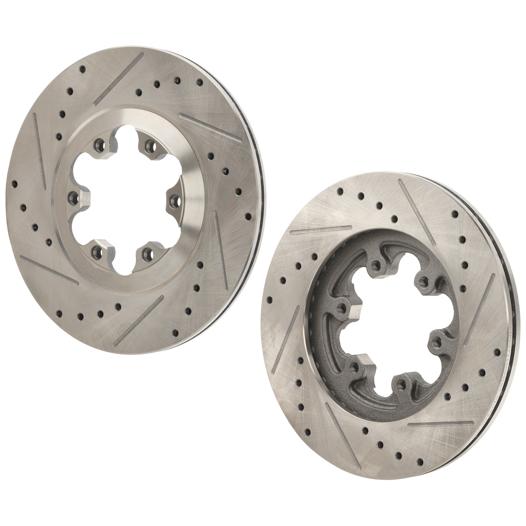 AM CANYON COLORADO 04-08 FRONT BRAKE DISC Cross drilled and Slotted SKU SET STPC27110039DRS2 OEM 55090-145509-580216-48880216-6