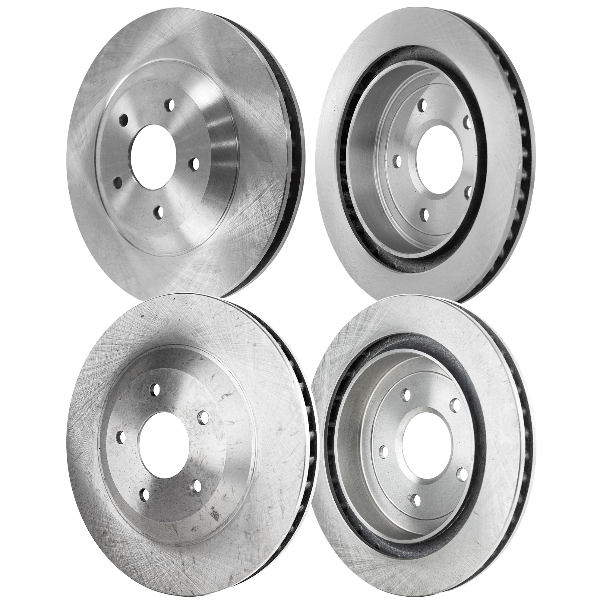 AM CORVETTE 97-04 XLR 04-09 FRONT AND REAR BRAKE DISC RH AND LH 4 Wheel Set Plain Surface SKU SET STPC27110046-4 OEM 10258267-10258268-10262997-102