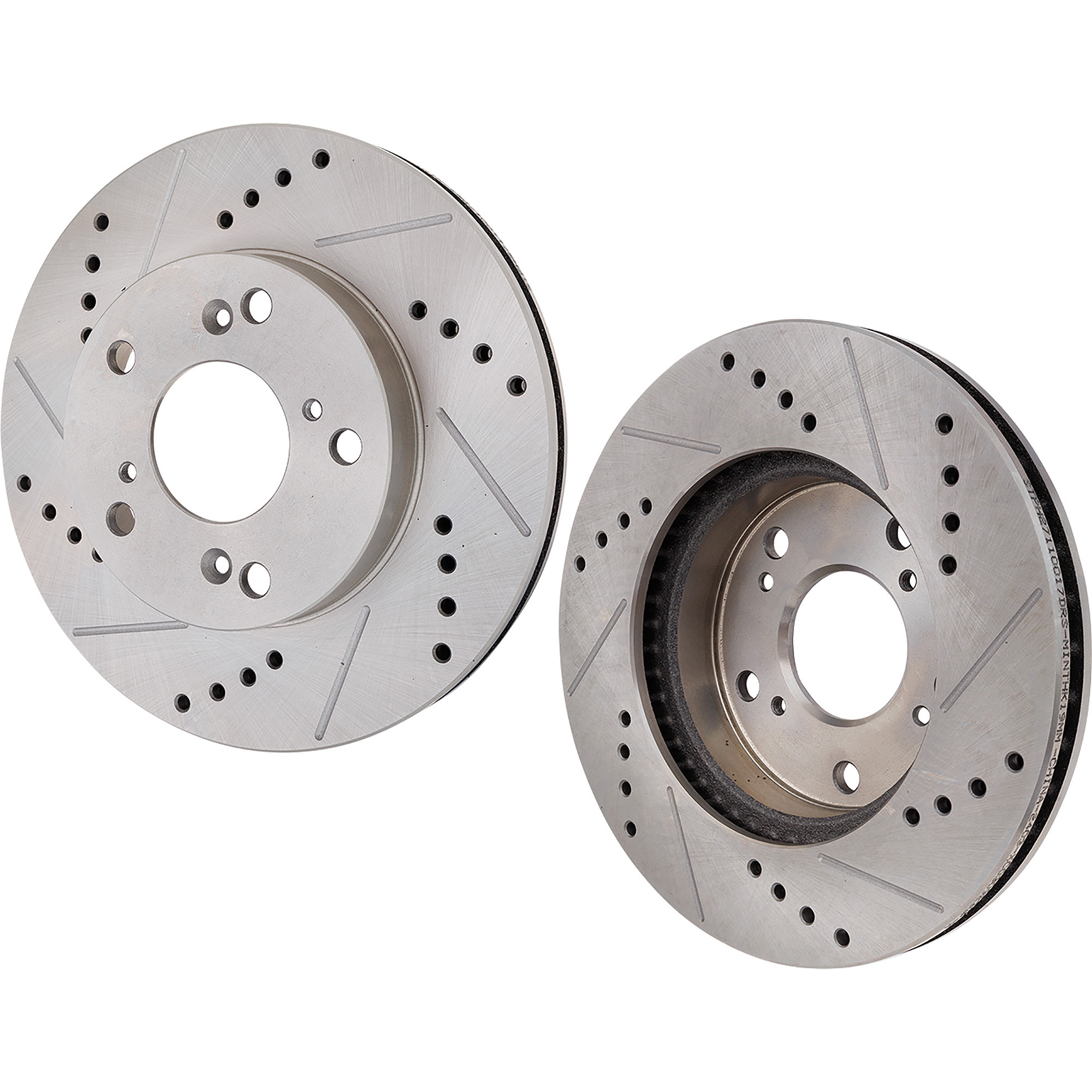 AM CRUZE VOLT 16-19 BOLT EV 17-23 REAR BRAKE DISC RH AND LH Drilled and Slotted SKU SET STPC27110050DRS2 OEM 41340-850408-12162151-13597356