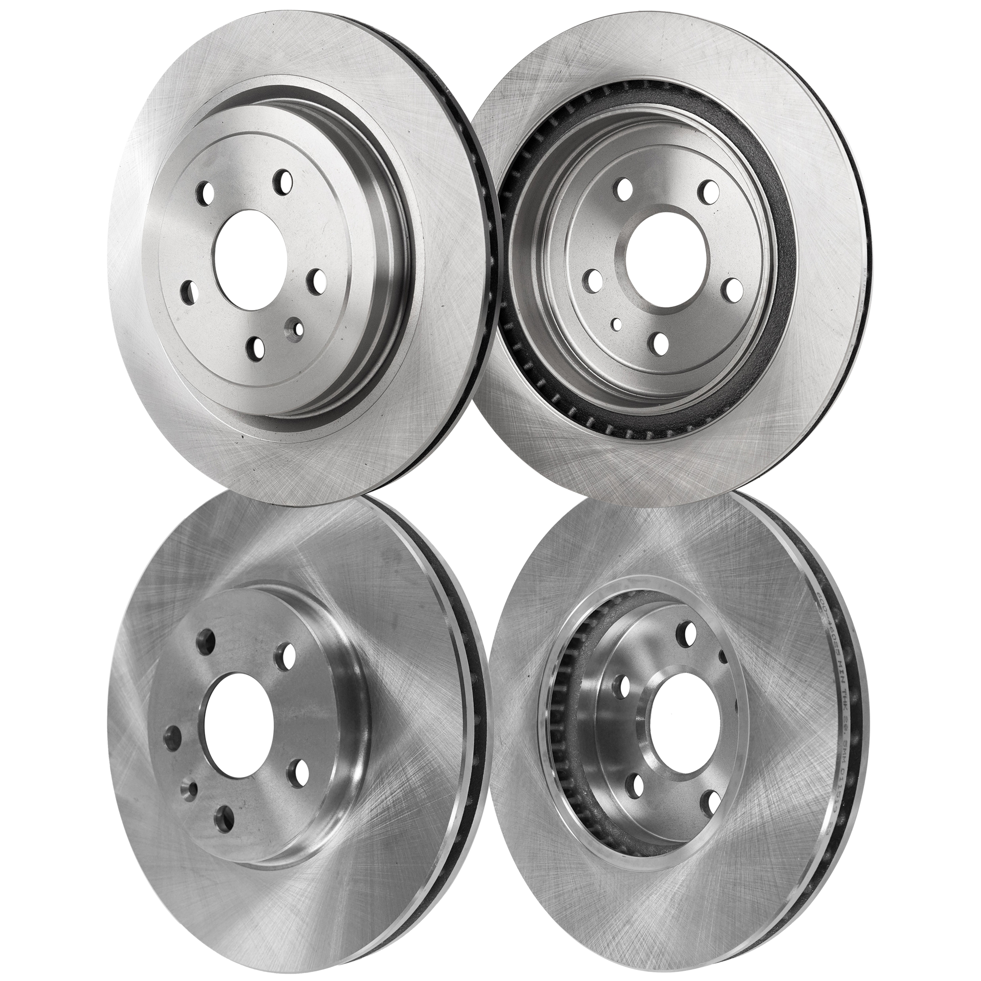 AM CTS 08-14 FRONT AND REAR BRAKE DISC RH AND LH 4 Wheel Set Plain Surface SKU SET STPC27110055-4 A OEM 15267108-20808622-41247-55157