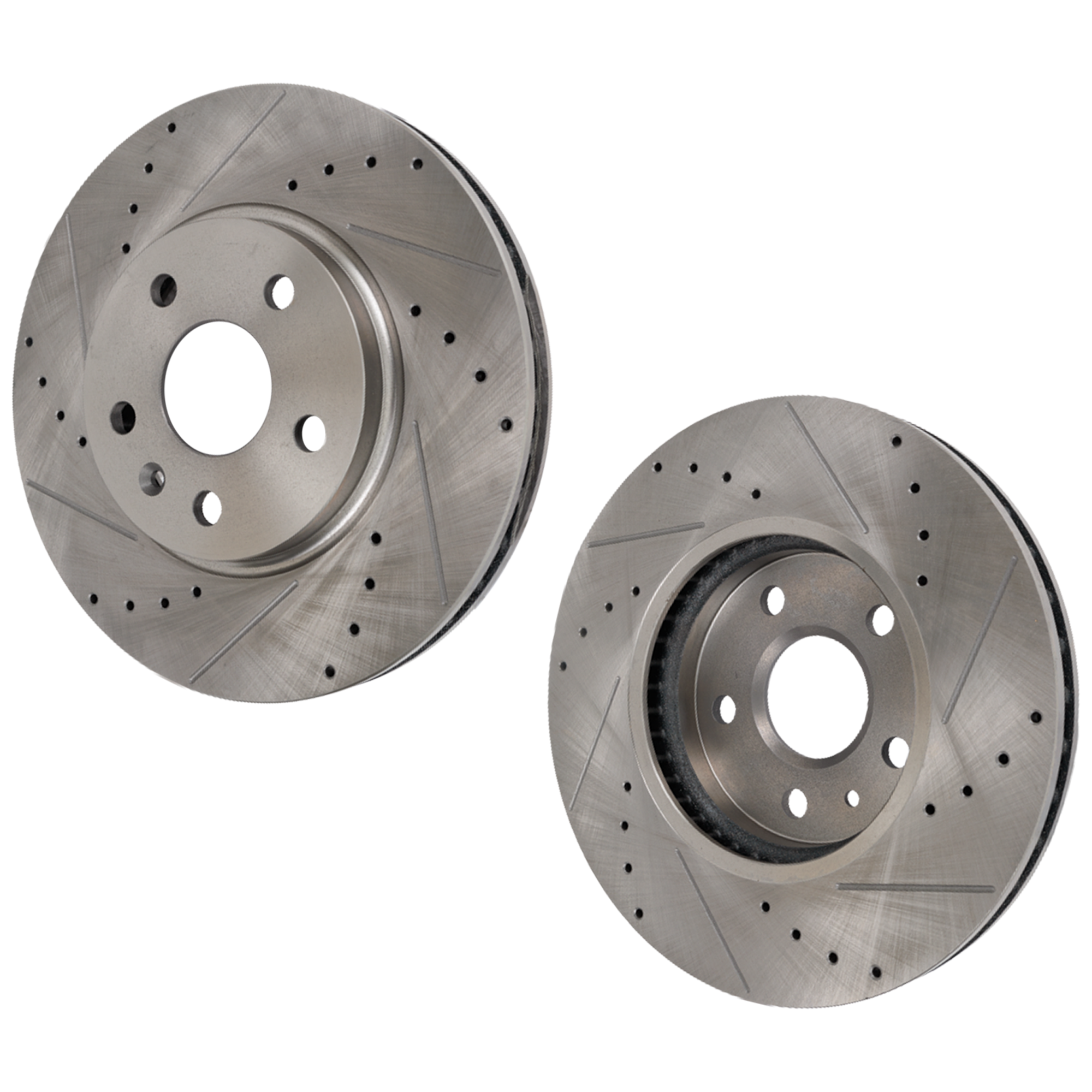 AM CTS 08-14 FRONT BRAKE DISC RH AND LH Drilled and Slotted SKU SET STPC27110055DRS2 OEM 41247-55157-850103-900504-6004