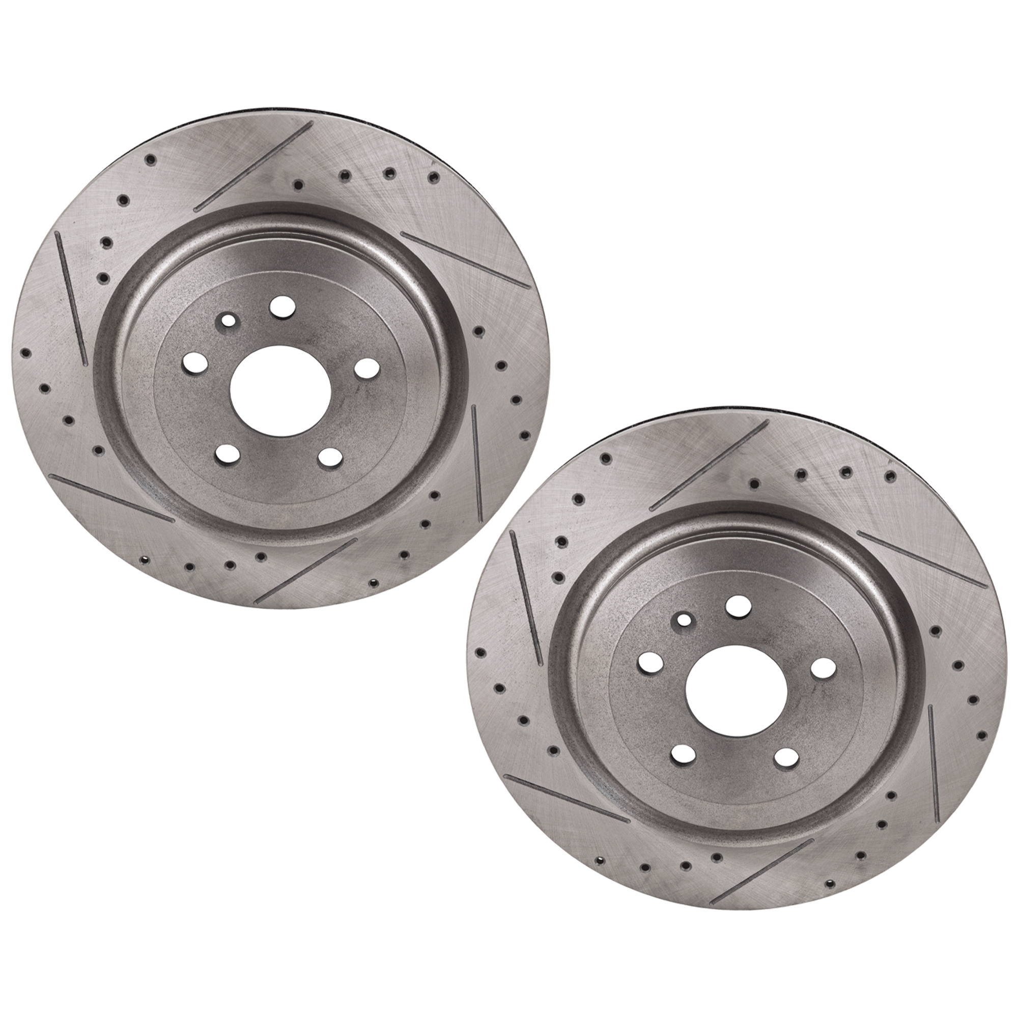 AM CTS 09-19 CAMARO 10-20 REAR BRAKE DISC RH AND LH Drilled and Slotted SKU SET STPC27110059DRS2 OEM 41251-55163-493117-850153-9007