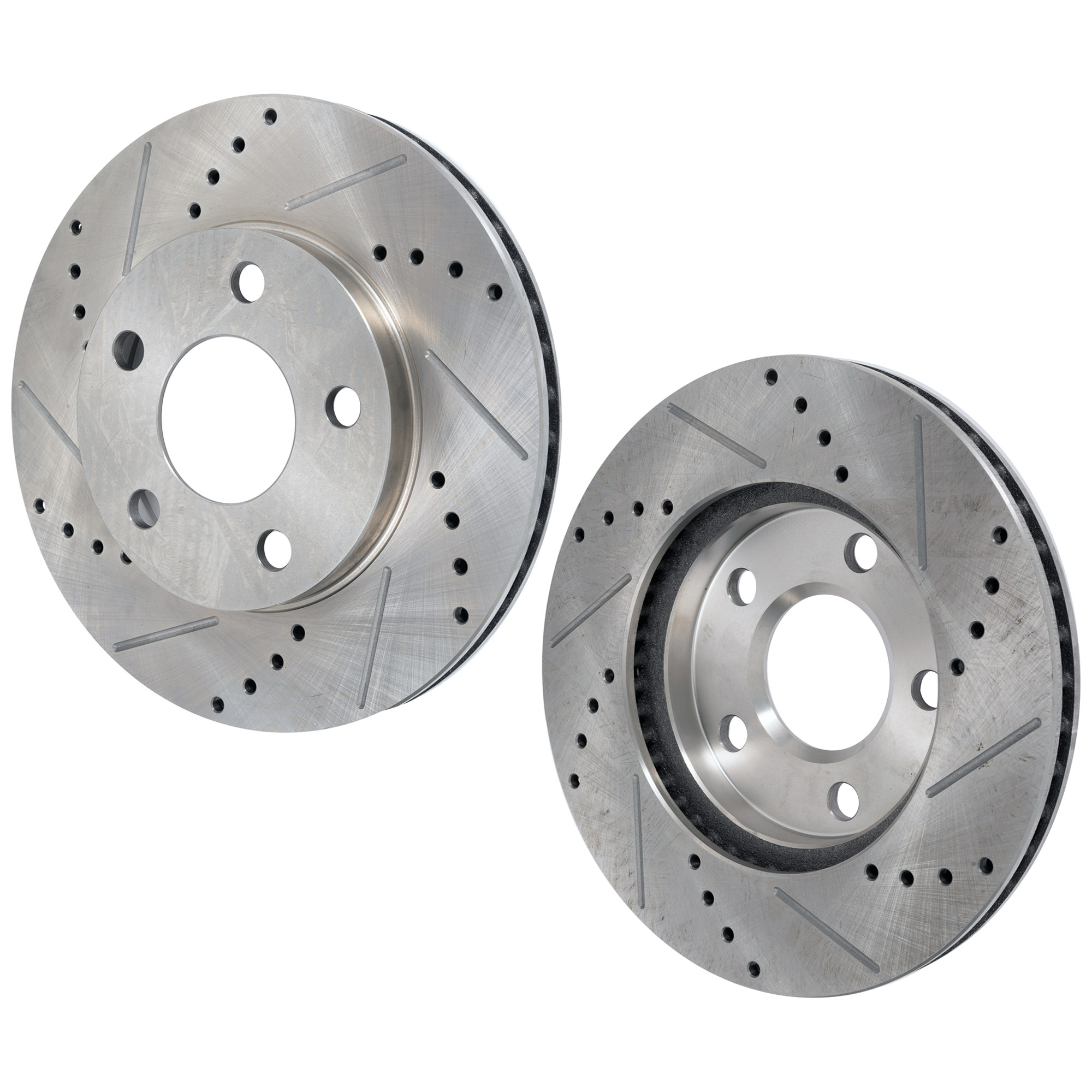 AM MALIBU 97-03 GRAND AM 99-05 FRONT BRAKE DISC RH AND LH Drilled and Slotted SKU SET STPC27110082DRS2 OEM 19836-27137-55040-56655-65950