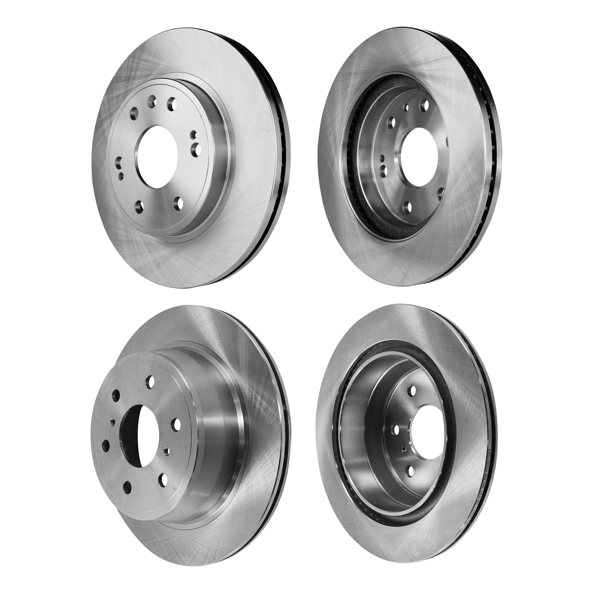 AM SILVERADO SIERRA 1500-07-19 TAHOE 07-20 FRONT AND REAR BRAKE DISC Plain Surface Vented 6 Lugs 4 Wheel Set SKU SET STPC27110095-4 A OEM 15792634-88963556