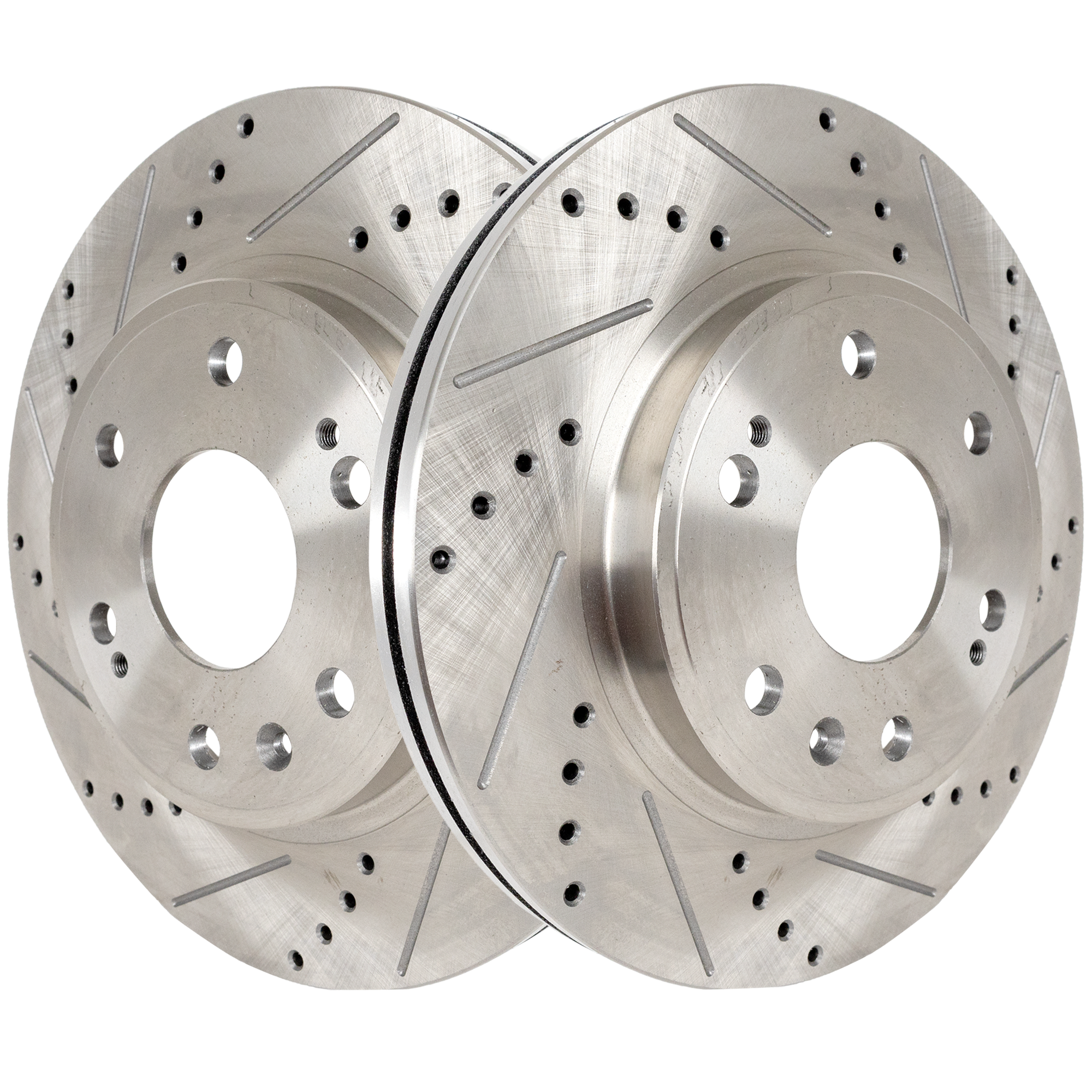 AM SILVERADO 1500-99-07 EXPRESS SAVANA VAN 03-08 FRONT BRAKE DISC RH AND LH Performance Rotor Drilled and Slotted SKU SET STPC27110096DRS2 OEM 19914-55054-56825-101419-14525