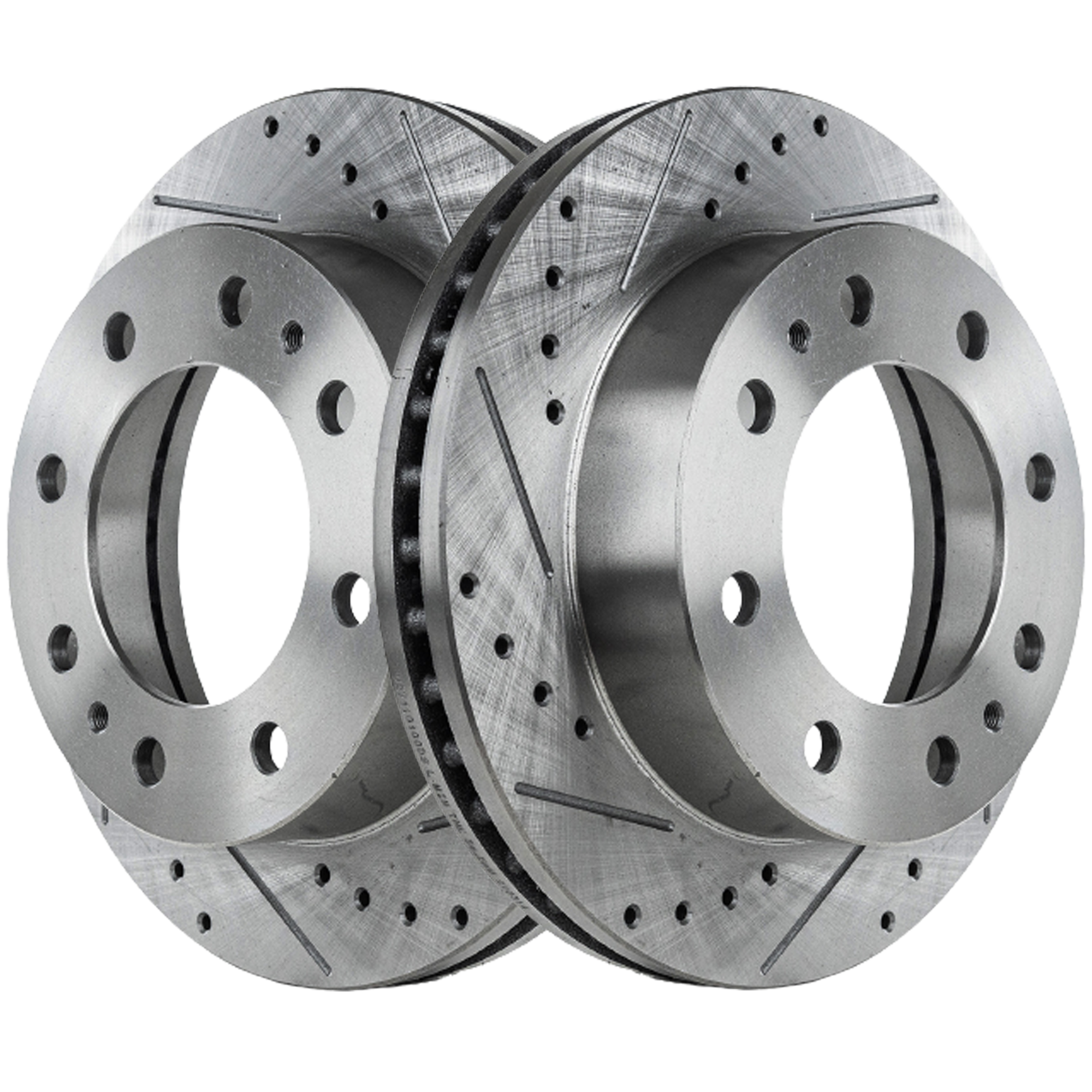 AM SIERRA SILVERADO 99-07 EXPRESS SAVANA VAN 03-22 FRONT BRAKE DISC 2 Wheel Set Cross drilled and Slotted SKU SET STPC27110100DRS2 OEM 55056-56829-56999-86829-101421