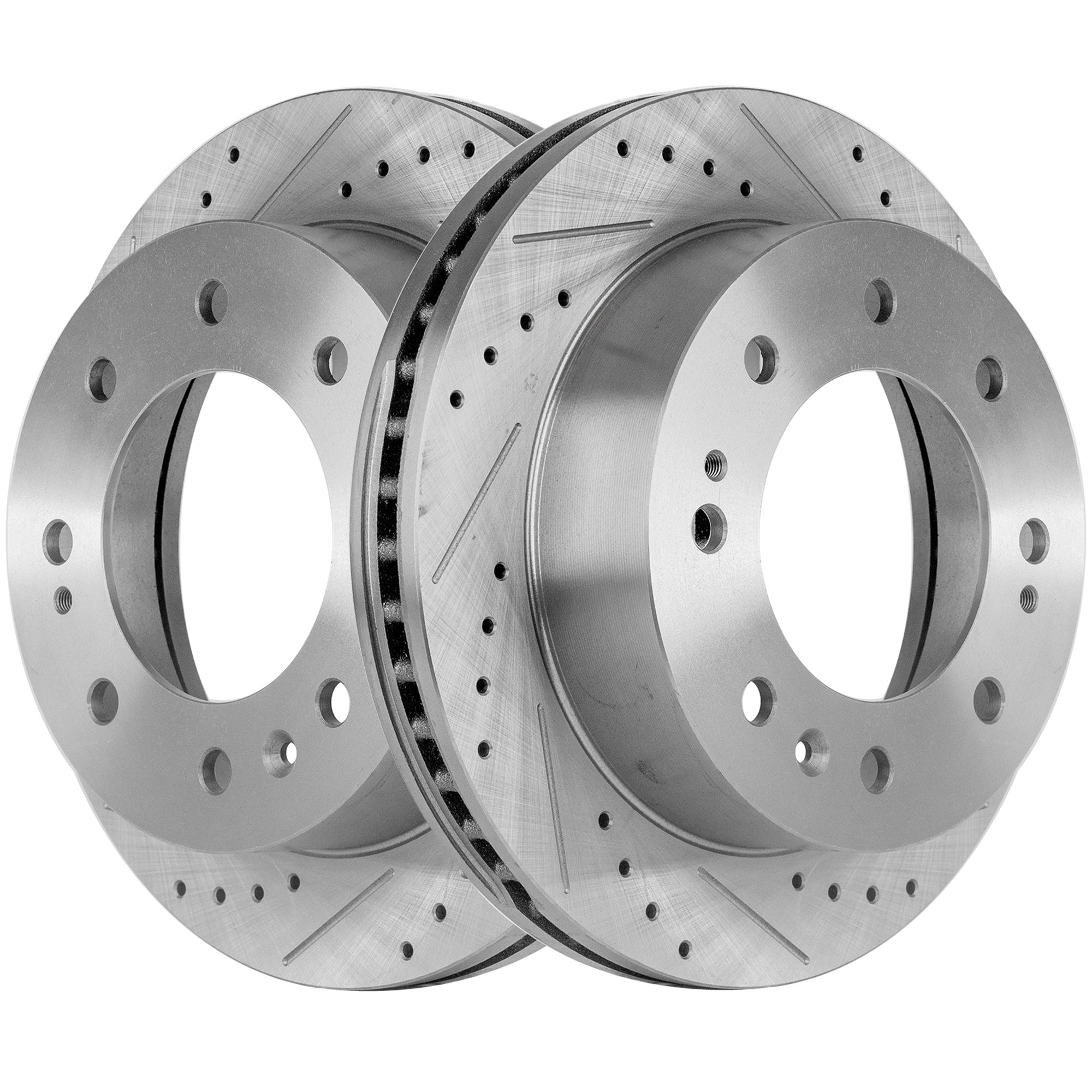 AM SILVERADO 2500 HD SILVERADO 3500 HD SIERRA 2500 HD SIERRA 3500 HD 11-21 FRONT BRAKE DISC RH AND LH Performance Rotor Drilled and Slotted SKU SET STPC27110103DRS2 OEM 41268-55191-850227-901026-6004
