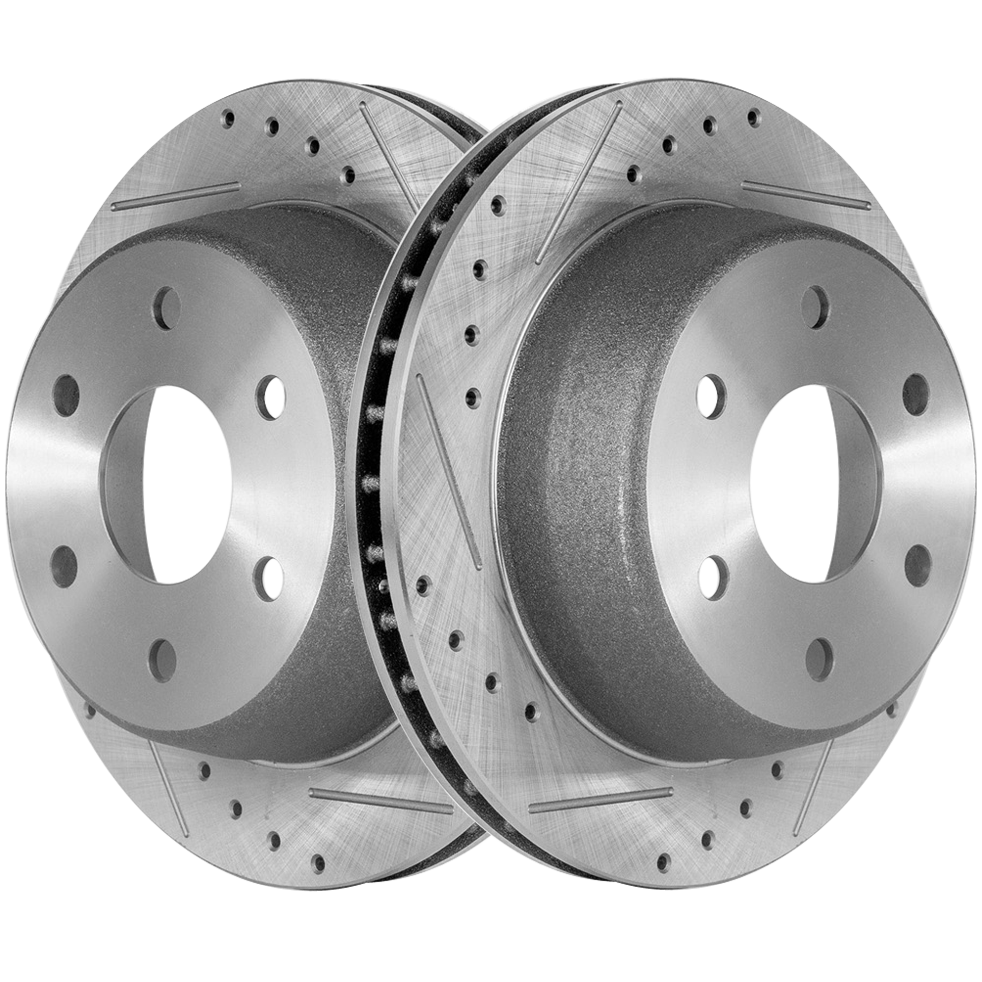 AM TAHOE YUKON XL 00-06 EXPRESS 1500 SAVANA 1500 VAN 03-14 REAR BRAKE DISC RH AND LH Cross drilled and Slotted 6 Lugs Performance Rotor SKU SET STPC27110113DRS2 OEM 90048041-580165FZN