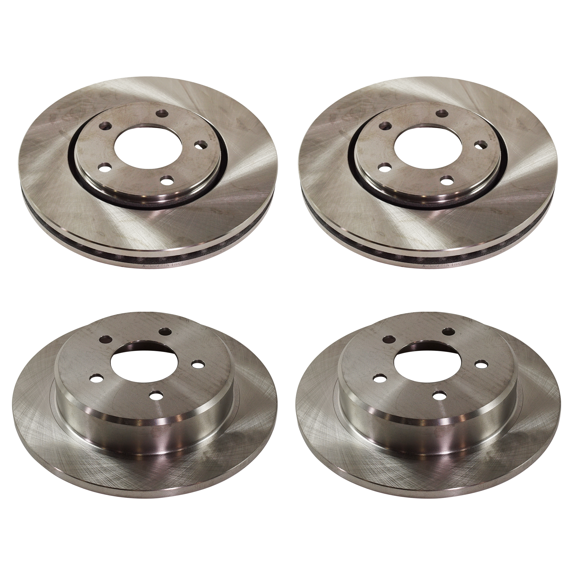 AM CARAVAN GRAND CARAVAN 01-07 FRONT AND REAR BRAKE DISC 4 Wheel Set SKU SET STPC27110115-4 OEM 5019981AA 4721830AC 4721023-47