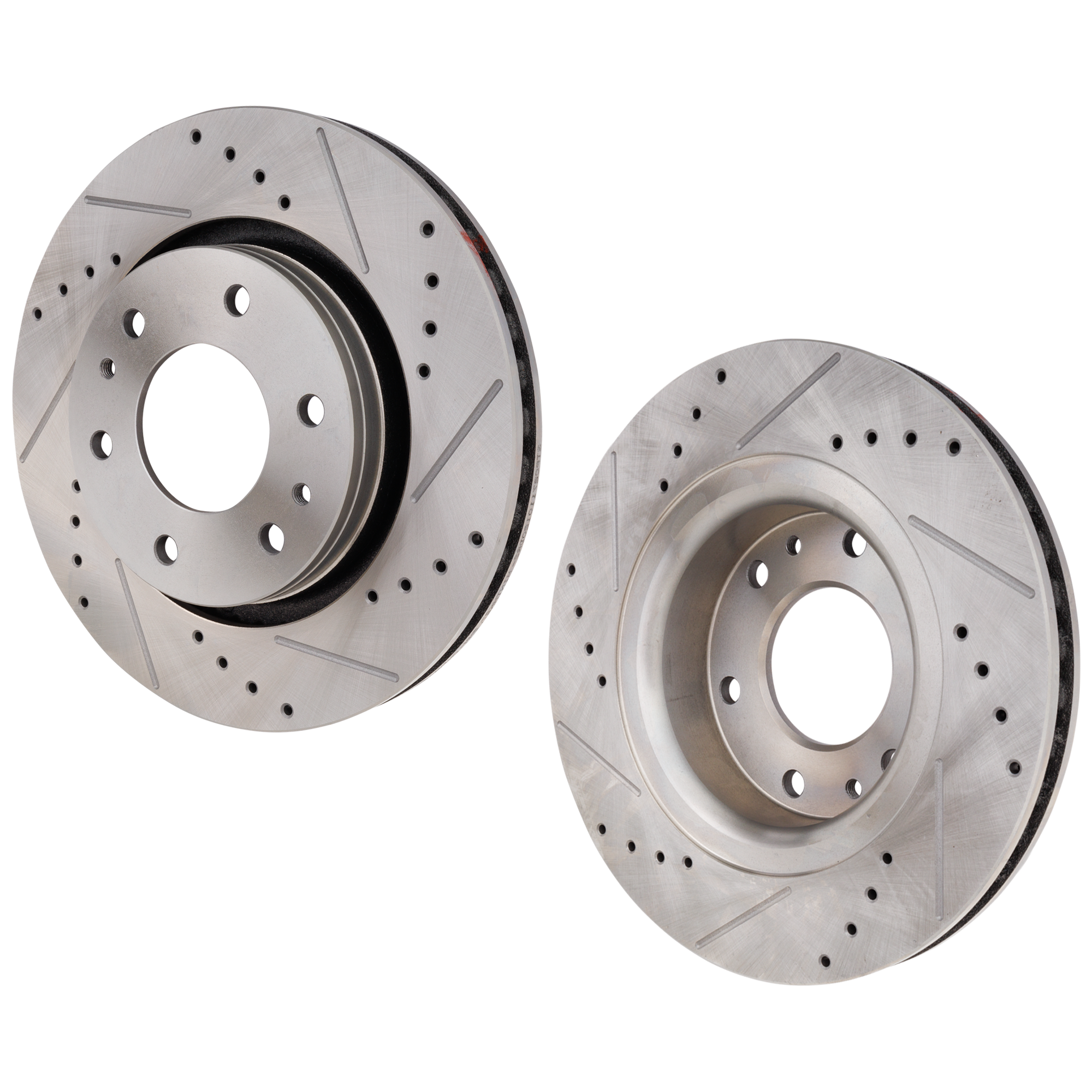 AM TRAILBLAZER ENVOY 06-09 FRONT BRAKE DISC RH AND LH Cross drilled and Slotted SKU SET STPC27110120DRS2 OEM 55112-60048052-55112G 55112HC