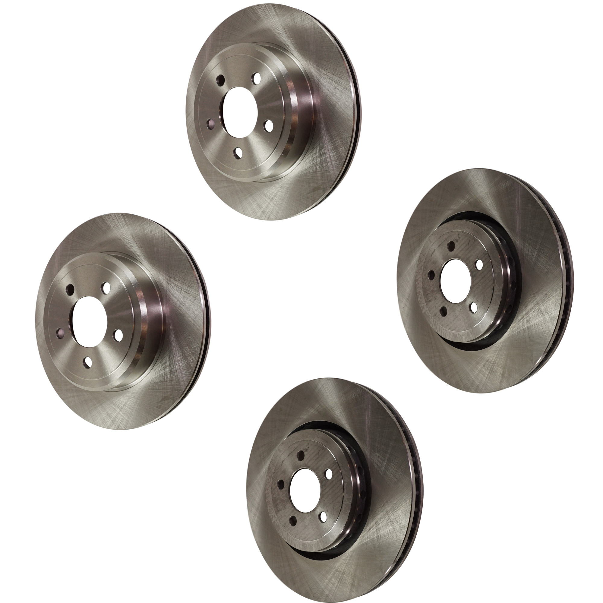 AM CHRYSLER 300-20-21 CHALLENGER 17-22 FRONT AND REAR BRAKE DISC RH AND LH 4 Wheel Set Plain Surface Vented 5 Lugs SKU SET STPD27110003-4 B OEM 12163086-43196-850358-60040035
