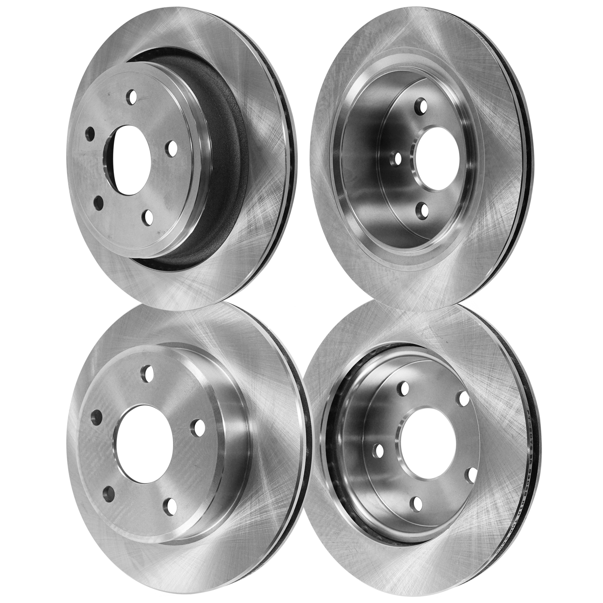 AM DAKOTA 10-10 FRONT AND REAR BRAKE DISC RH AND LH 4 Wheel Set Plain Surface SKU SET STPD27110007-4 OEM 52009968AA 52009968AC 52855005