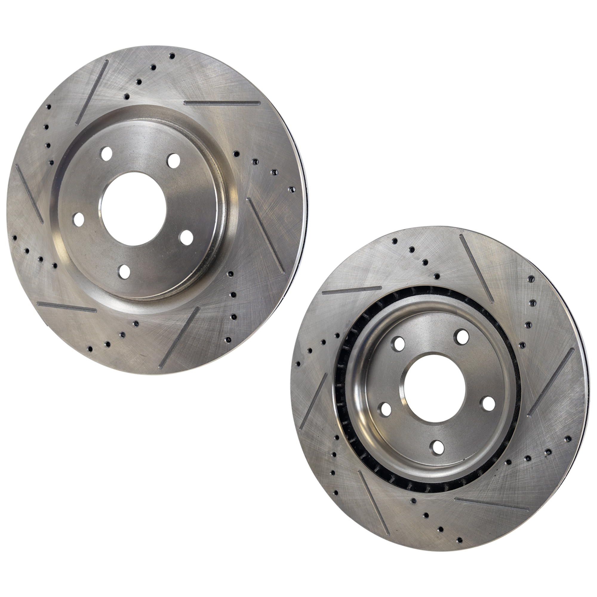 AM PACIFICA 17-20 TOWN COUNTRY 12-16 FRONT BRAKE DISC RH AND LH Cross drilled and Slotted SKU SET STPD27110021DRS2 OEM 43179-53068-780964-850313-6004