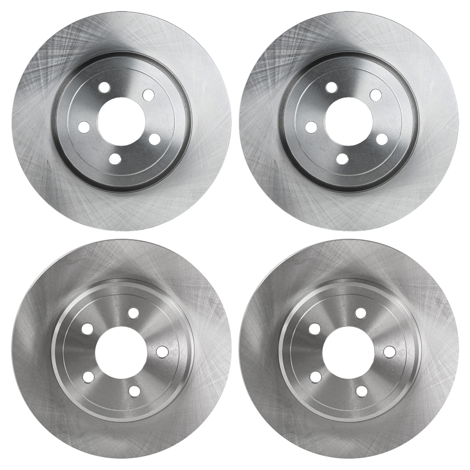 AM CHRYSLER 300-05-21 FRONT AND REAR BRAKE DISC RH AND LH 4 Wheel Set Plain Surface Vented 5 Lugs SKU SET STPD27110024-4 A OEM 4779197AD 5154118AB 4779197AE