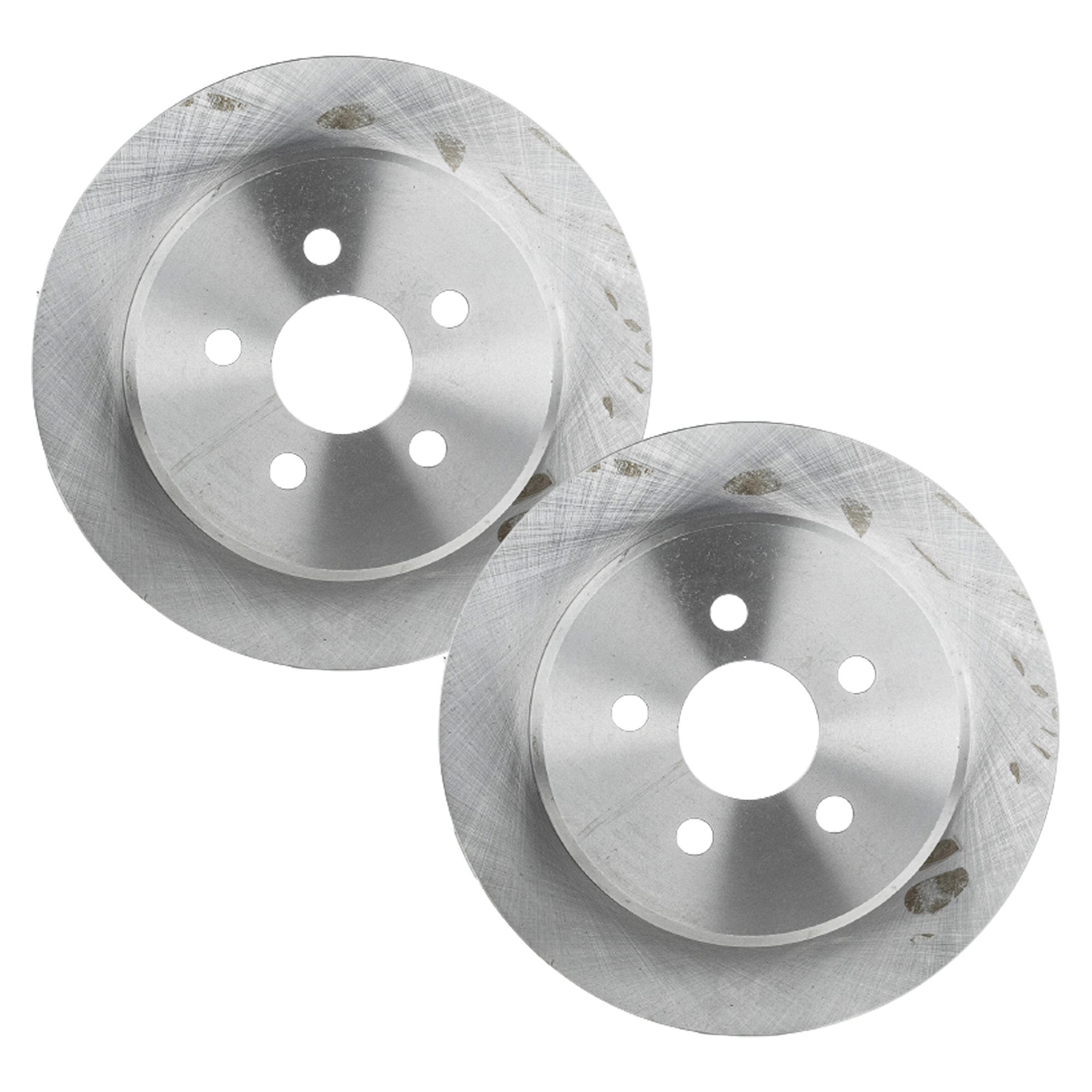 AM NEON 95-03 REAR BRAKE DISC RH AND LH Plain Surface Solid 5 Lugs 2 Wheel Set SKU SET STPD27110029-2 OEM 4616433-4764934AA 5085650AA 50