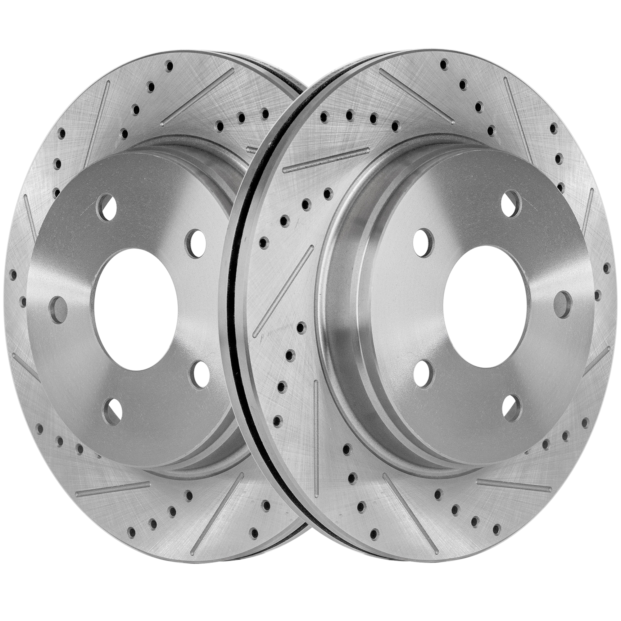 AM RAM 1500-02-18 DURANGO 04-09 ASPEN 07-09 FRONT BRAKE DISC RH AND LH Cross drilled and Slotted 5 Lugs Performance Rotor SKU SET STPD27110043DRS2 OEM 2414-19966-53005-145381-491190
