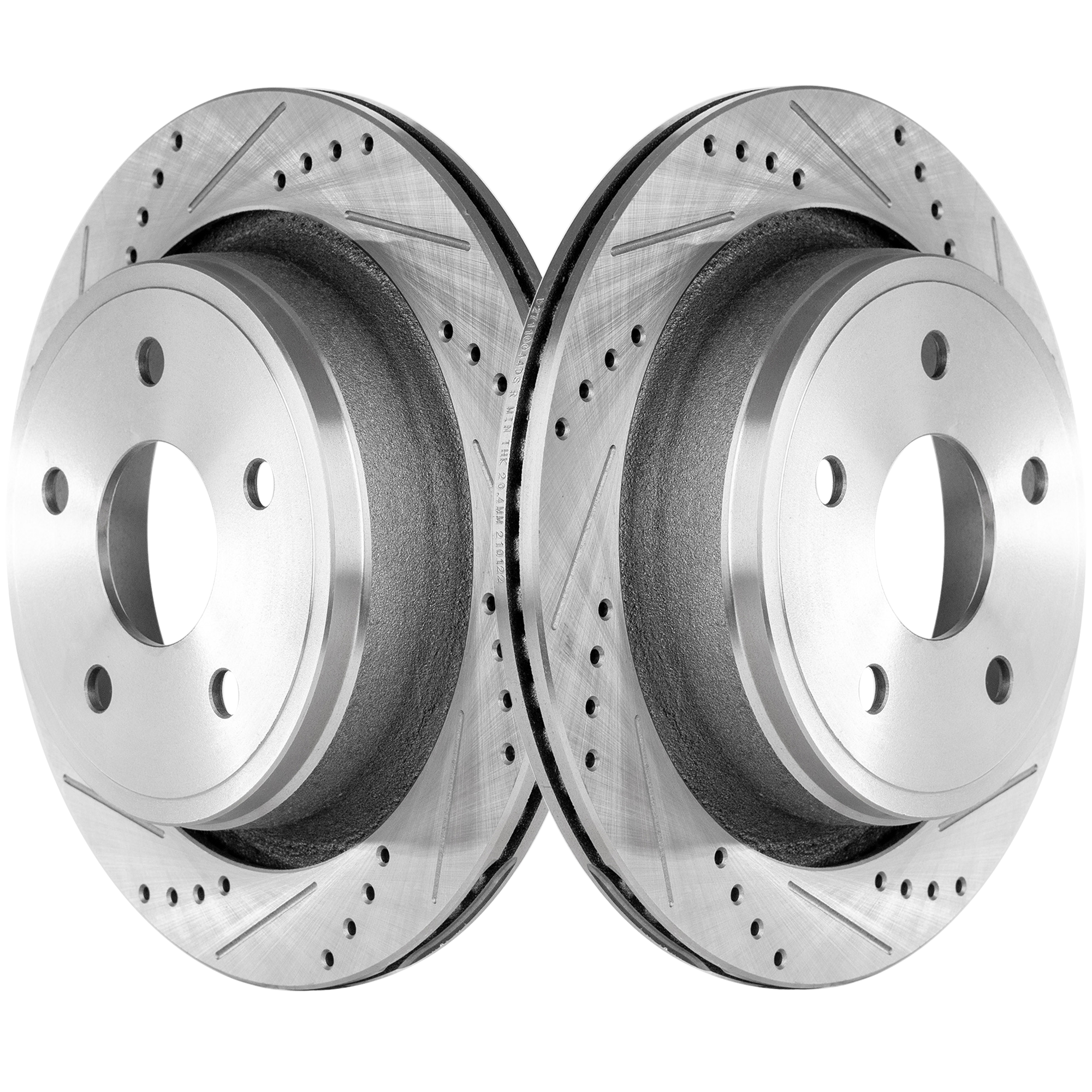 AM RAM 1500-02-10 DURANGO 04-09 ASPEN 07-09 REAR BRAKE DISC RH AND LH Performance Rotor Drilled and Slotted SKU SET STPD27110044DRS2 OEM 19335-53006-67054-145365-49118
