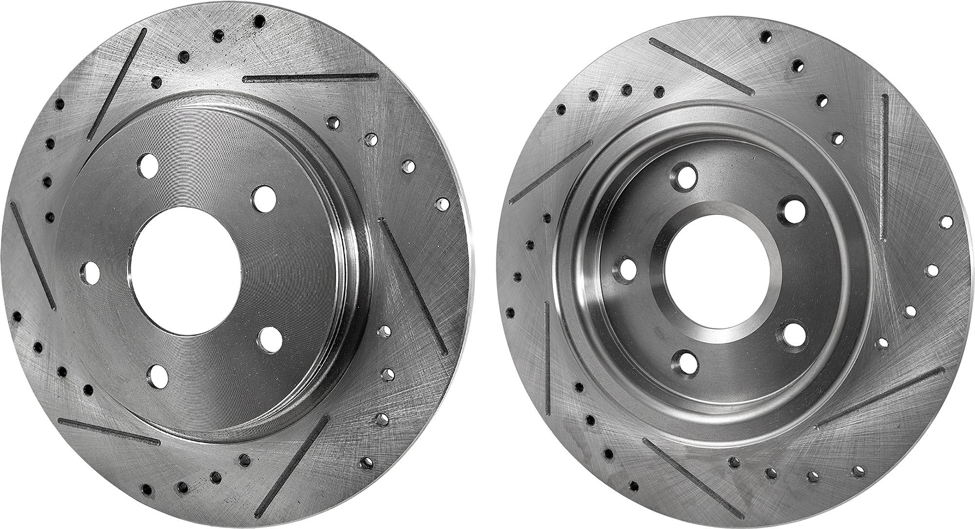 AM TOWN COUNTRY GRAND CARAVAN 08-16 REAR BRAKE DISC RH AND LH Cross drilled and Slotted SKU SET STPD27110054DRS2 OEM 19302-43167-43538-53050-63052