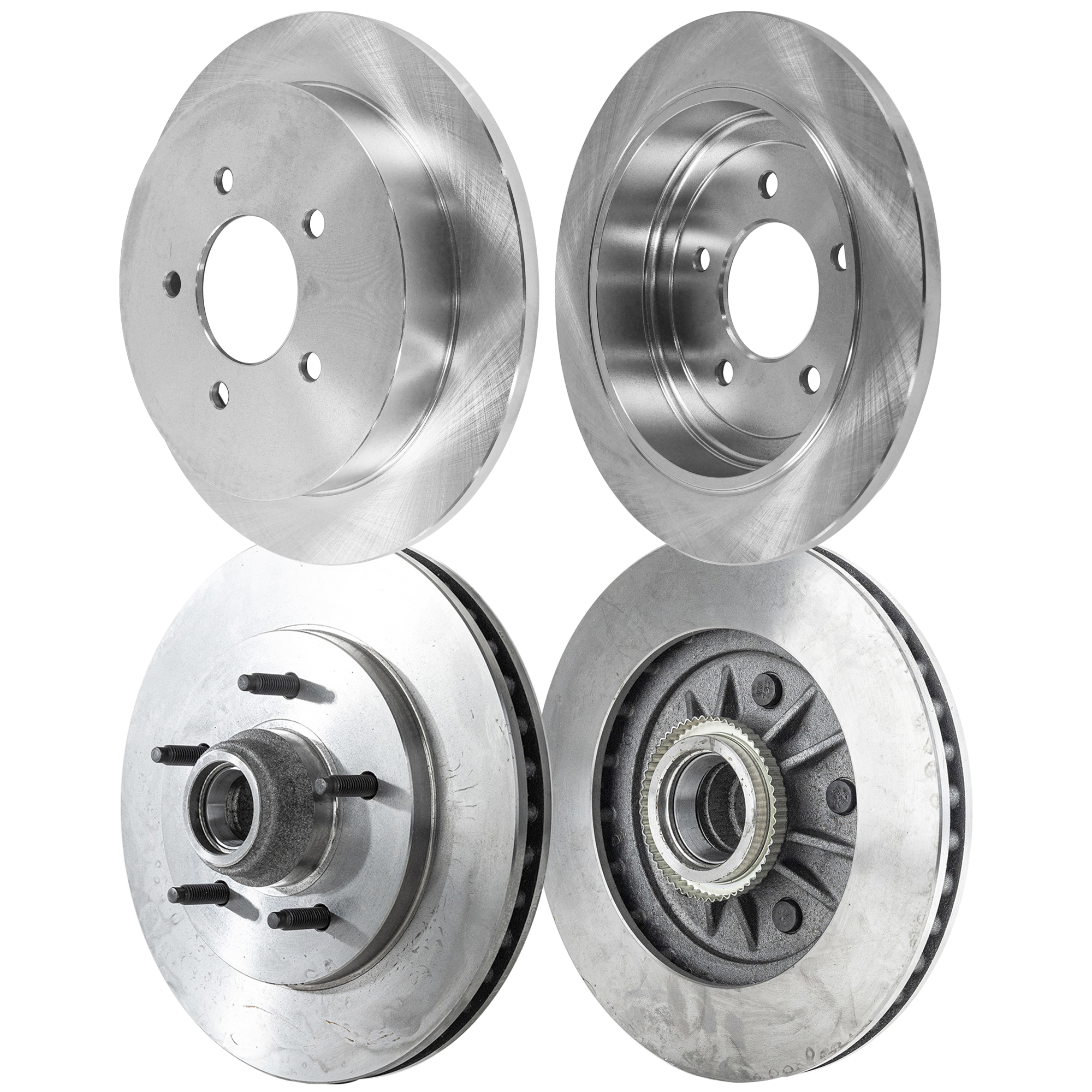 AM EXPEDITION 99-00 NAVIGATOR 00-00 FRONT AND REAR BRAKE DISC RH AND LH 4 Wheel Set Plain Surface SKU SET STPF27110042-4 A OEM 19926-27077-54050-66653-86653