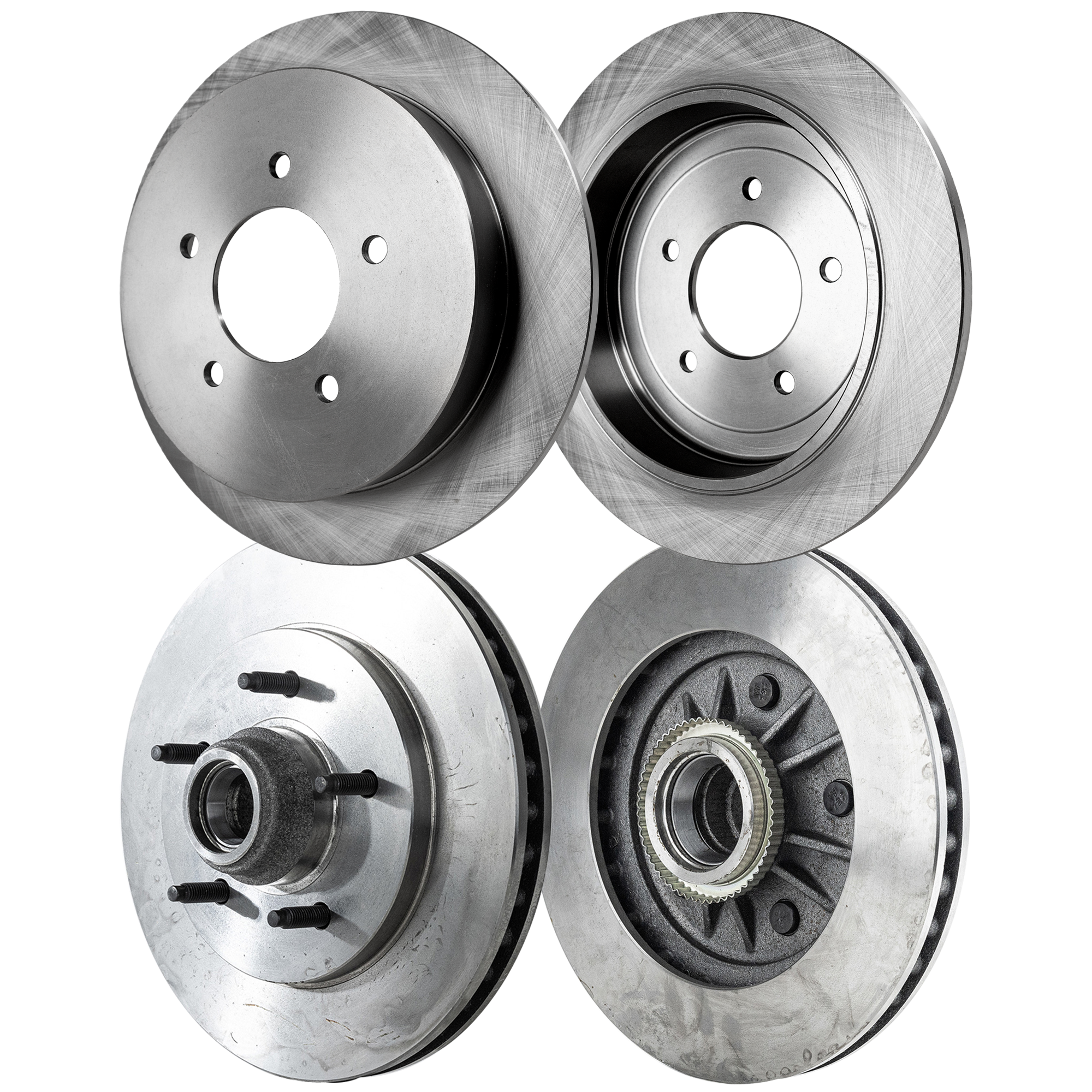 AM EXPEDITION 97-00 F 150-99-99 FRONT AND REAR BRAKE DISC 4 Wheel Set SKU SET STPF27110042-4 OEM 19926-27077-54050-66653-86653