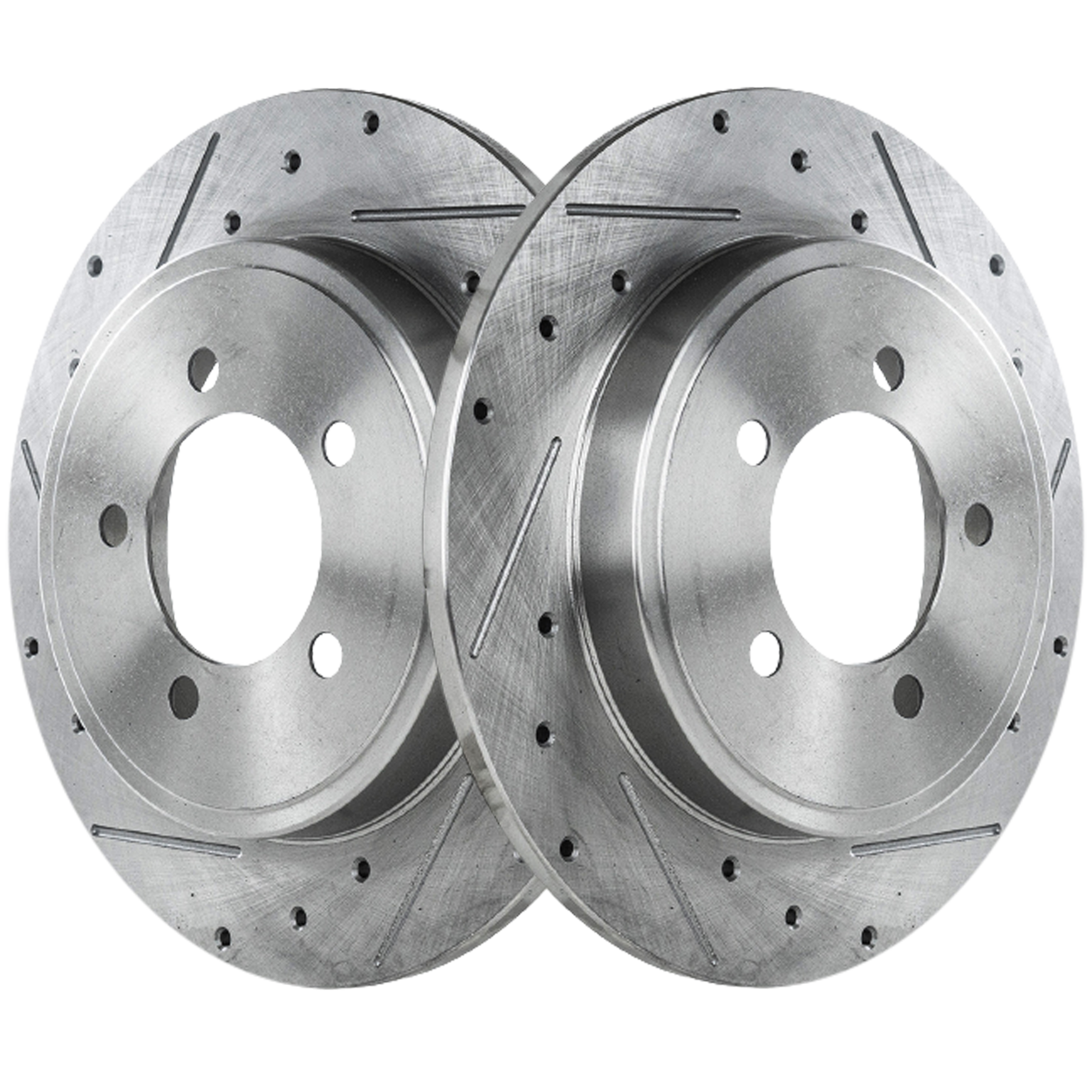 AM EXPLORER MOUNTAINEER 02-10 EXPLORER SPORT TRAC 07-10 REAR BRAKE DISC RH AND LH Performance Rotor Drilled and Slotted SKU SET STPF27110046DRS2 OEM 19695-54098-65090-102122-14535