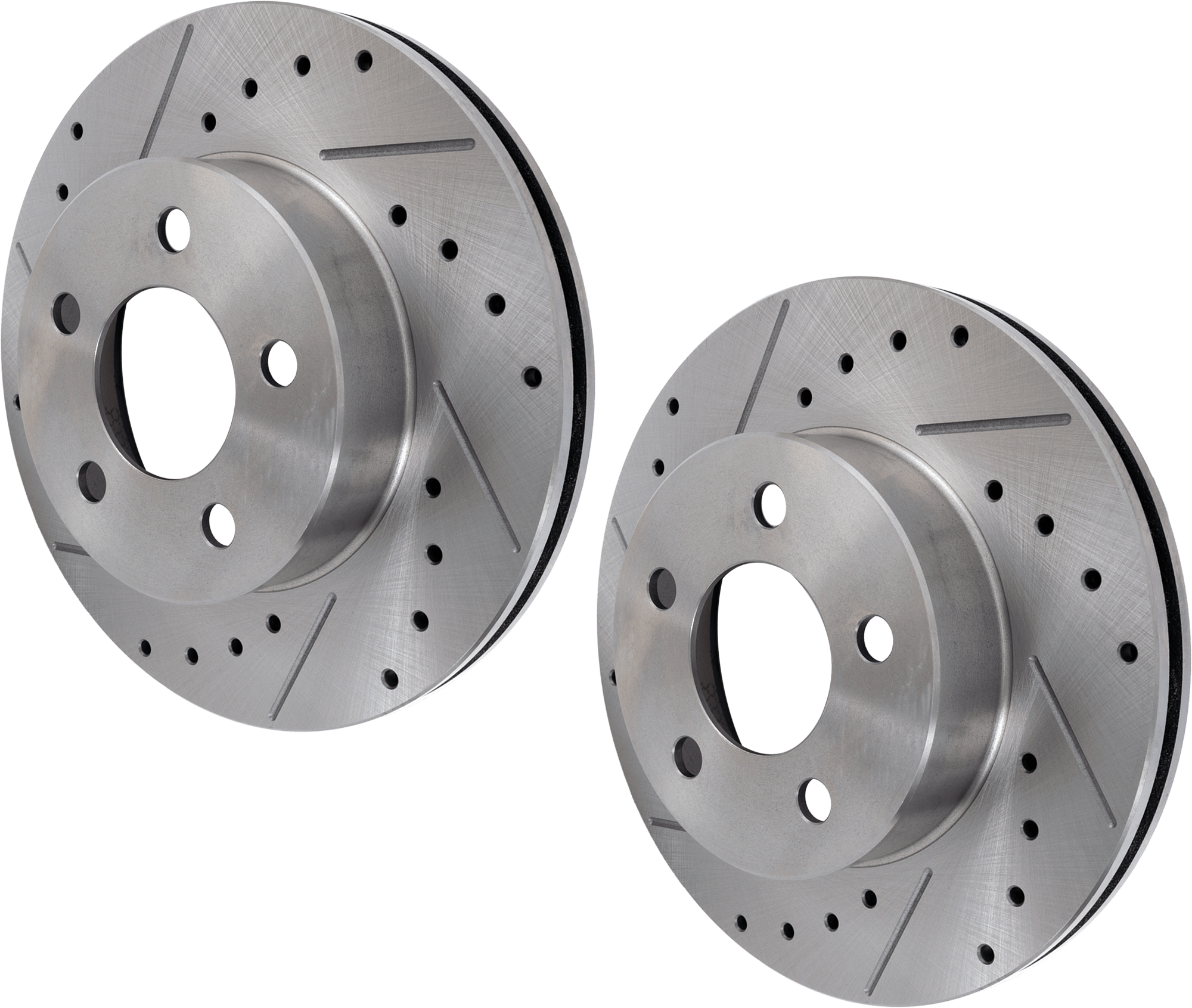 AM EXPLORER 97-99 RANGER 02-02 FRONT BRAKE DISC RH AND LH Cross drilled and Slotted SKU SET STPF27110047DRS2 OEM F5TZ1125A 3765157-3903349