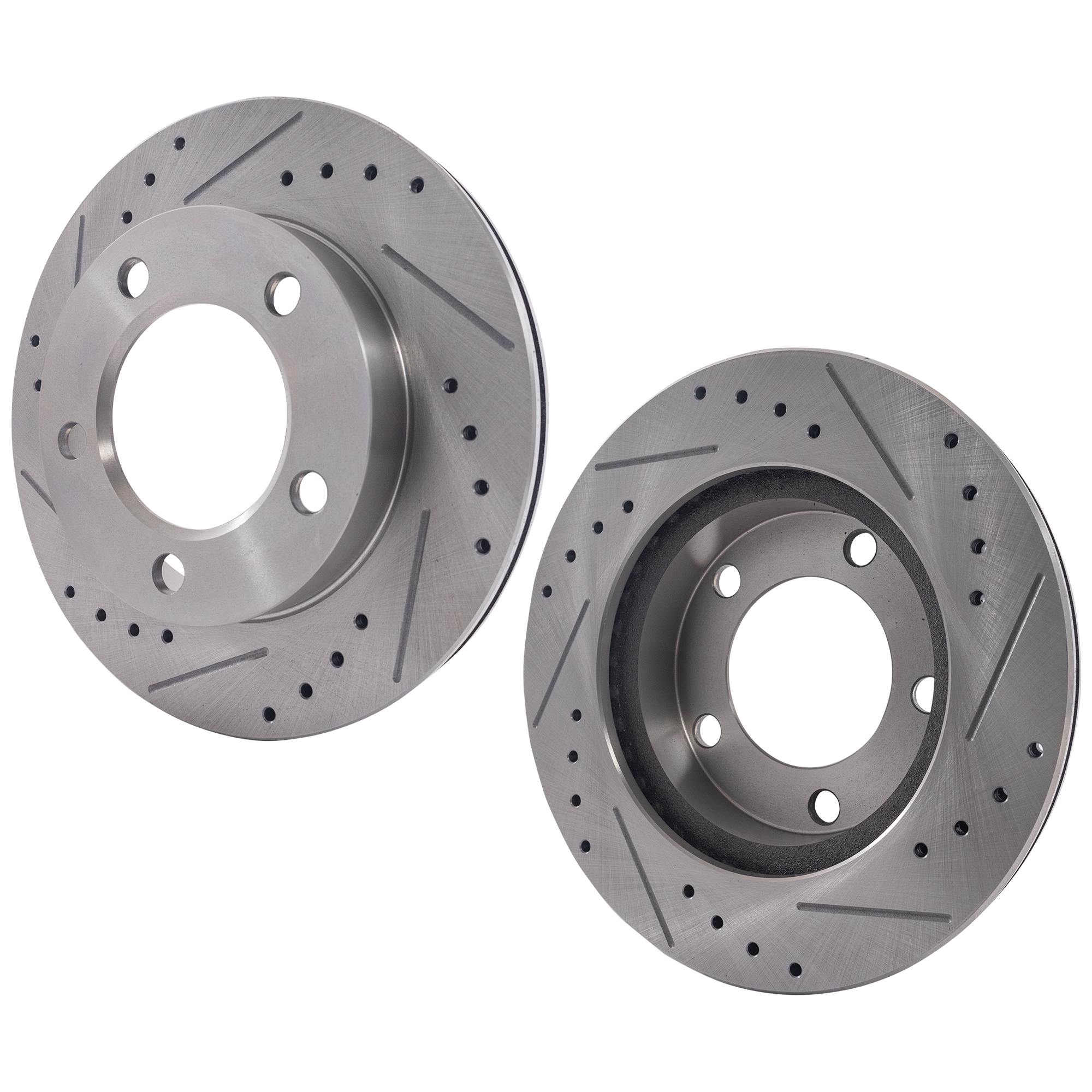 AM F 150 BRONCO 94-96 FRONT BRAKE DISC RH AND LH Disc Only Drilled and Slotted SKU SET STPF27110054DRS2 OEM 1181-19771-27070-54020-65595-6