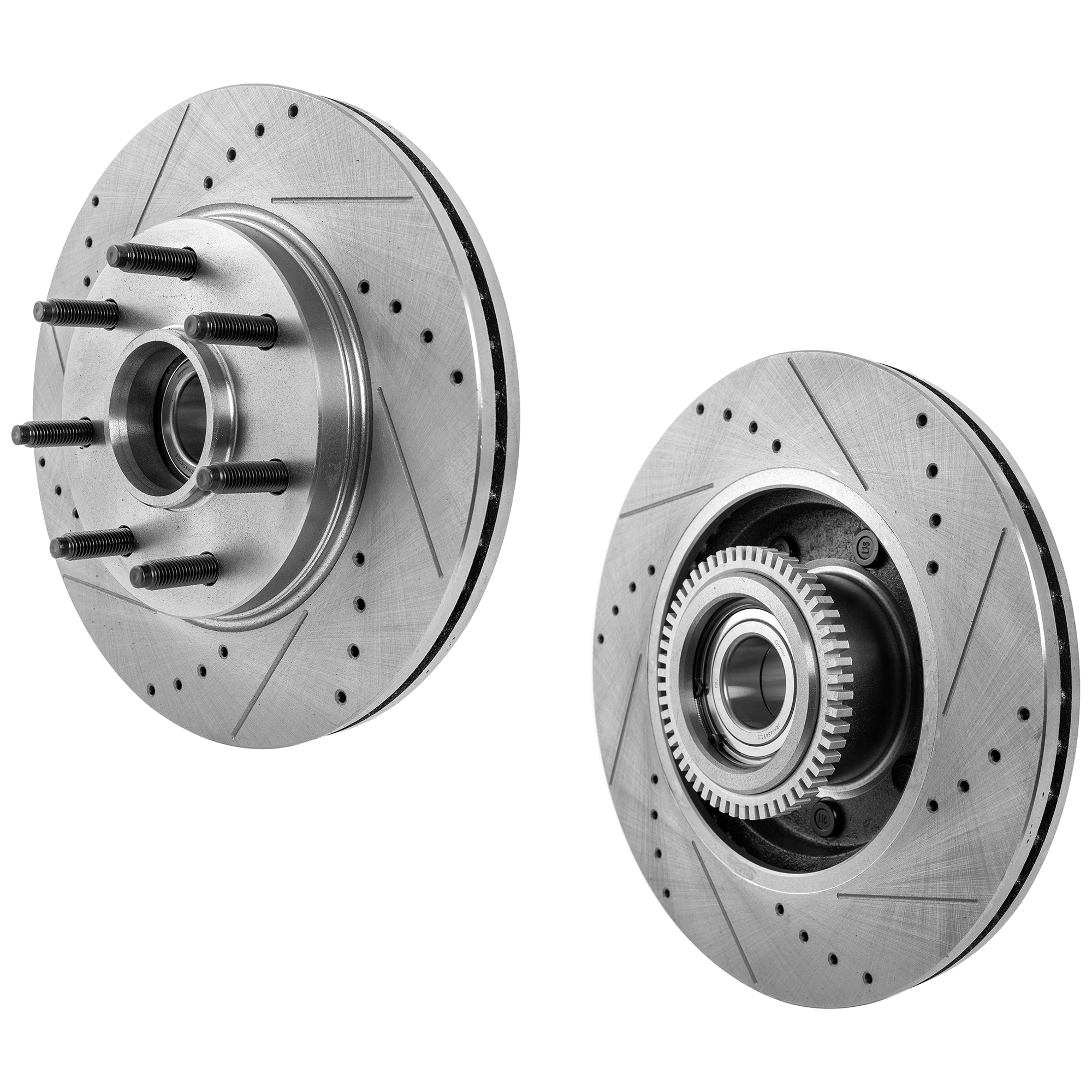 AM ALLURE 05-09 IMPALA LIMITED 14-16 FRONT BRAKE DISC RH AND LH Performance Rotor Drilled and Slotted SKU SET STPF27110056DRS2